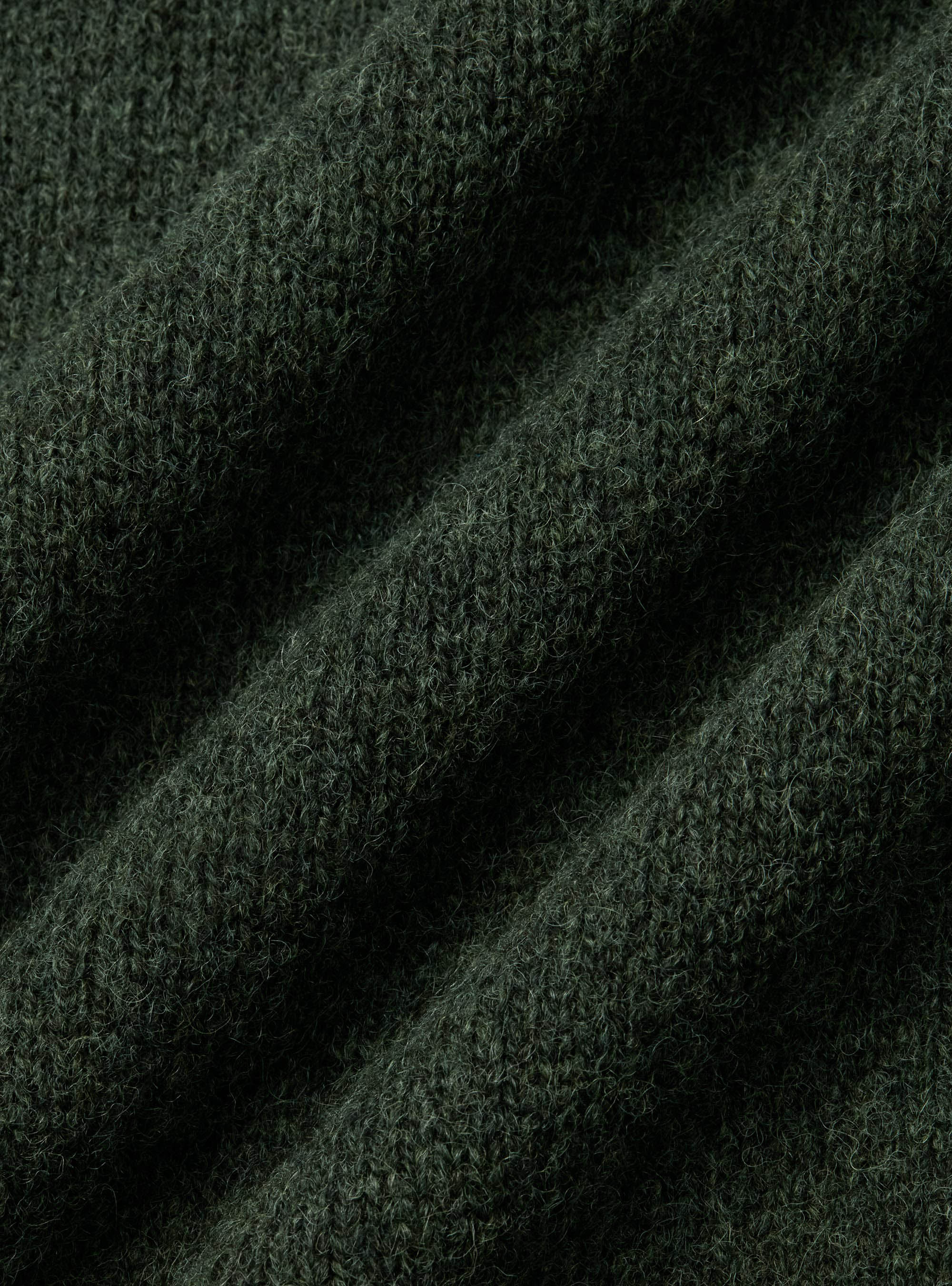 Maglia girocollo in pura lana shetland, VERDE
