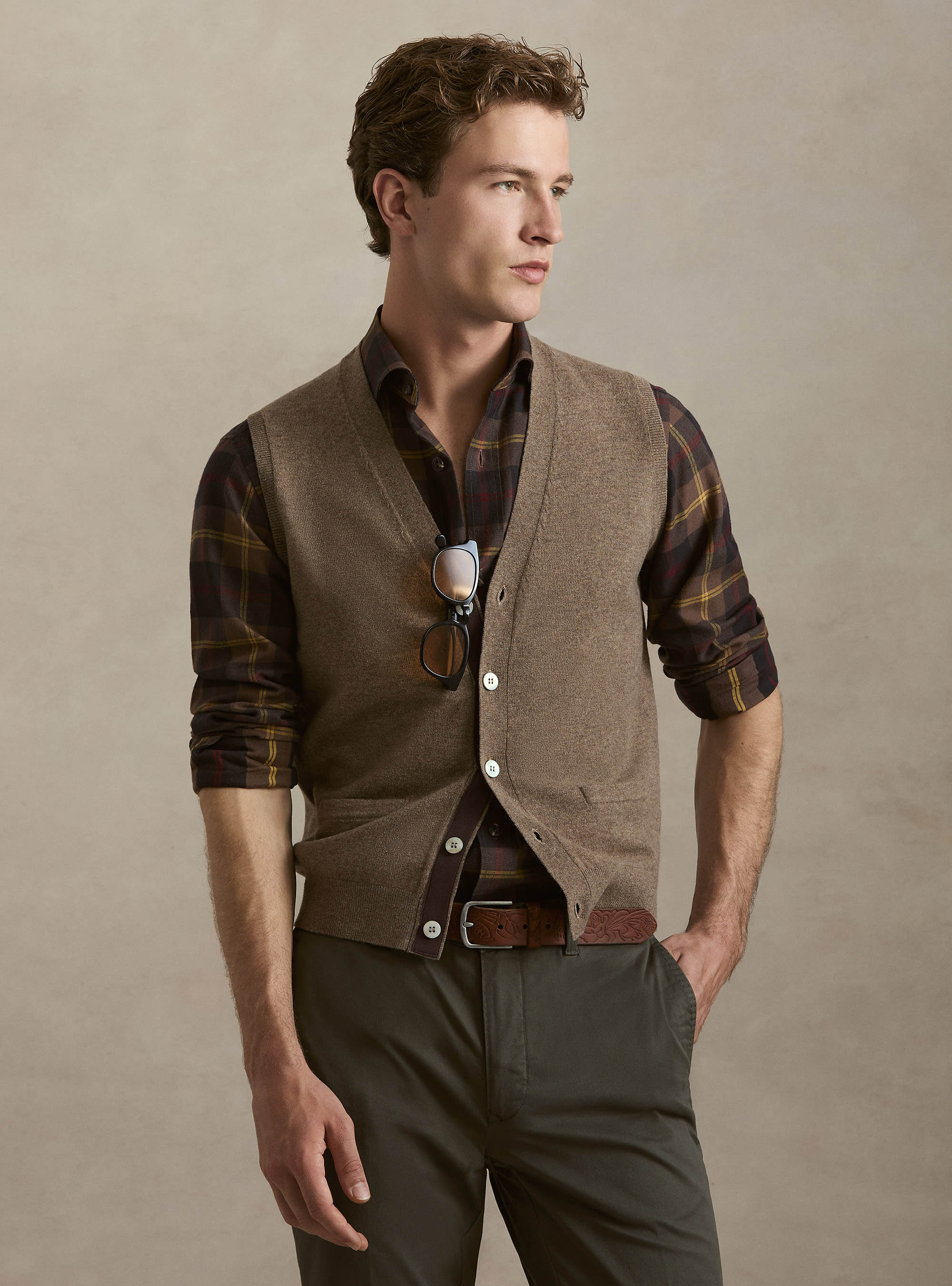 Gilet in maglia in lambswool e cashmere, FANGO