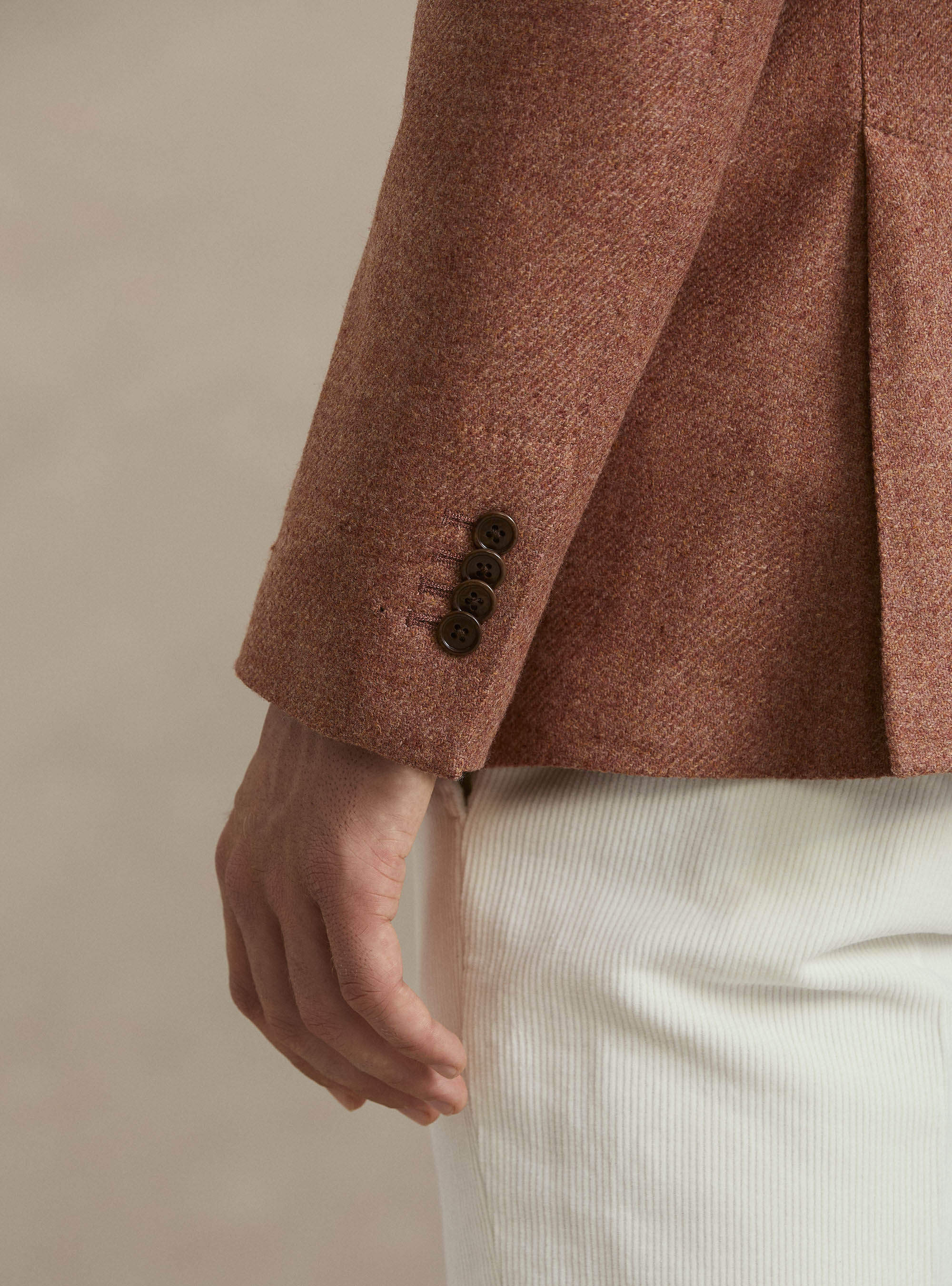Giacca in lana cashmere Lanificio di Pray, 0441C ROSA SCURO