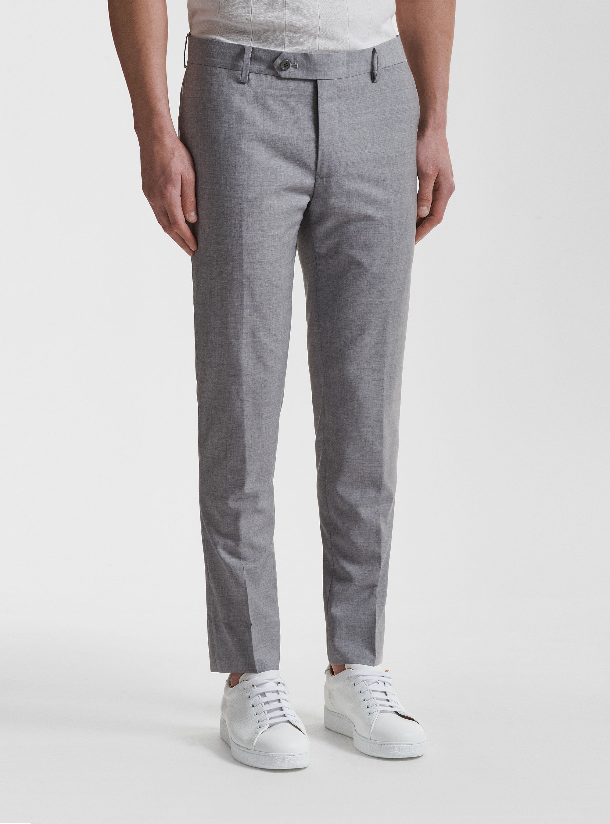 Pantaloni per abito in pura lana superfine 130's Reda, GRIGIO CHIARO 0256C