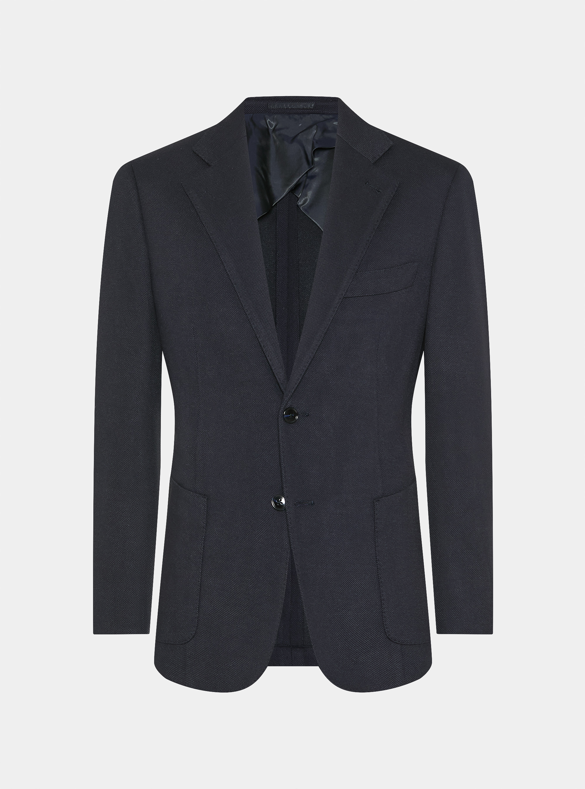Giacca monopetto in jersey singolo, BLU NAVY