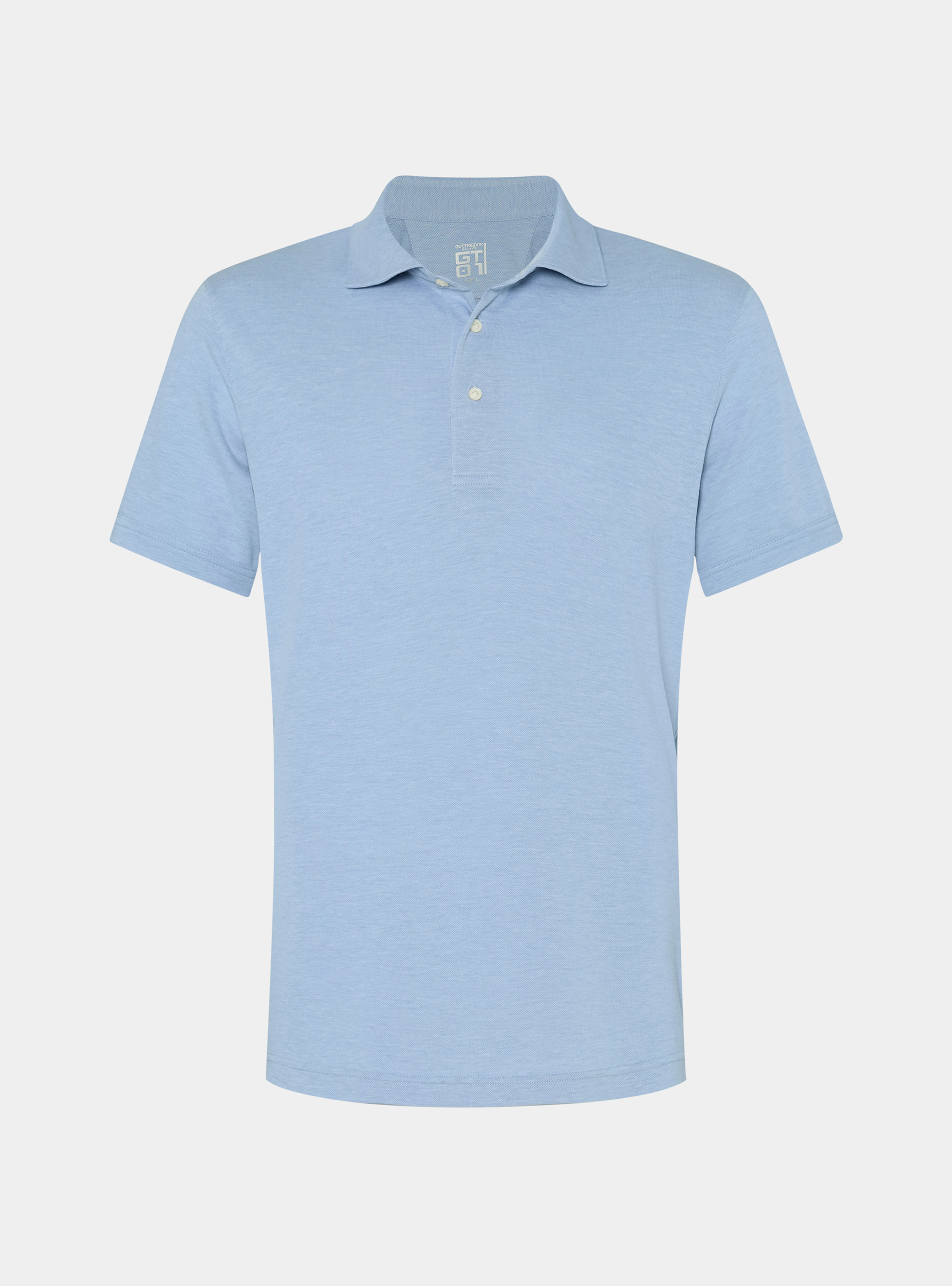 Polo GT01 in piquet stretch, AZZURRO