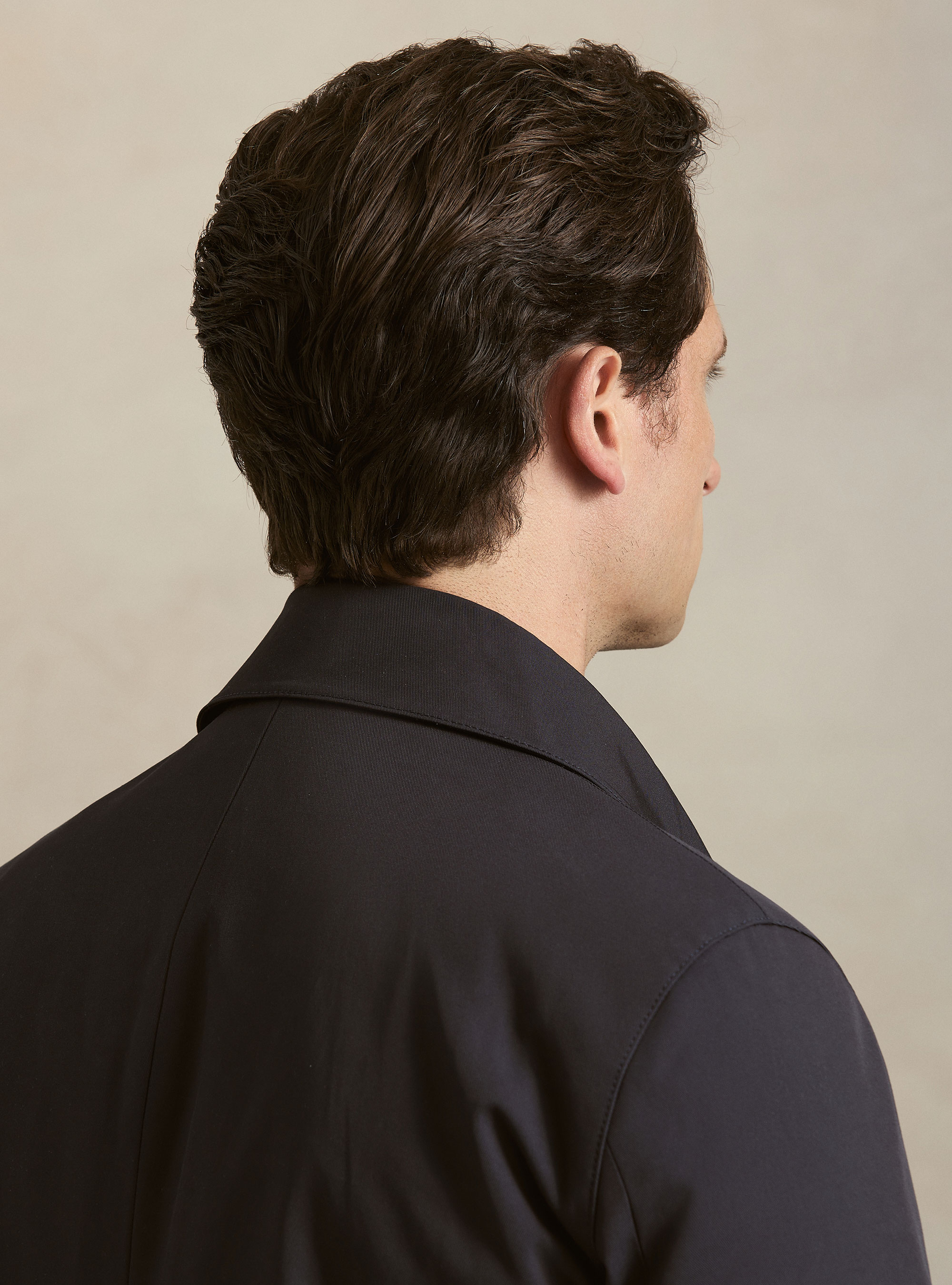 Impermeabile monopetto imbottito in misto cotone, BLU NAVY