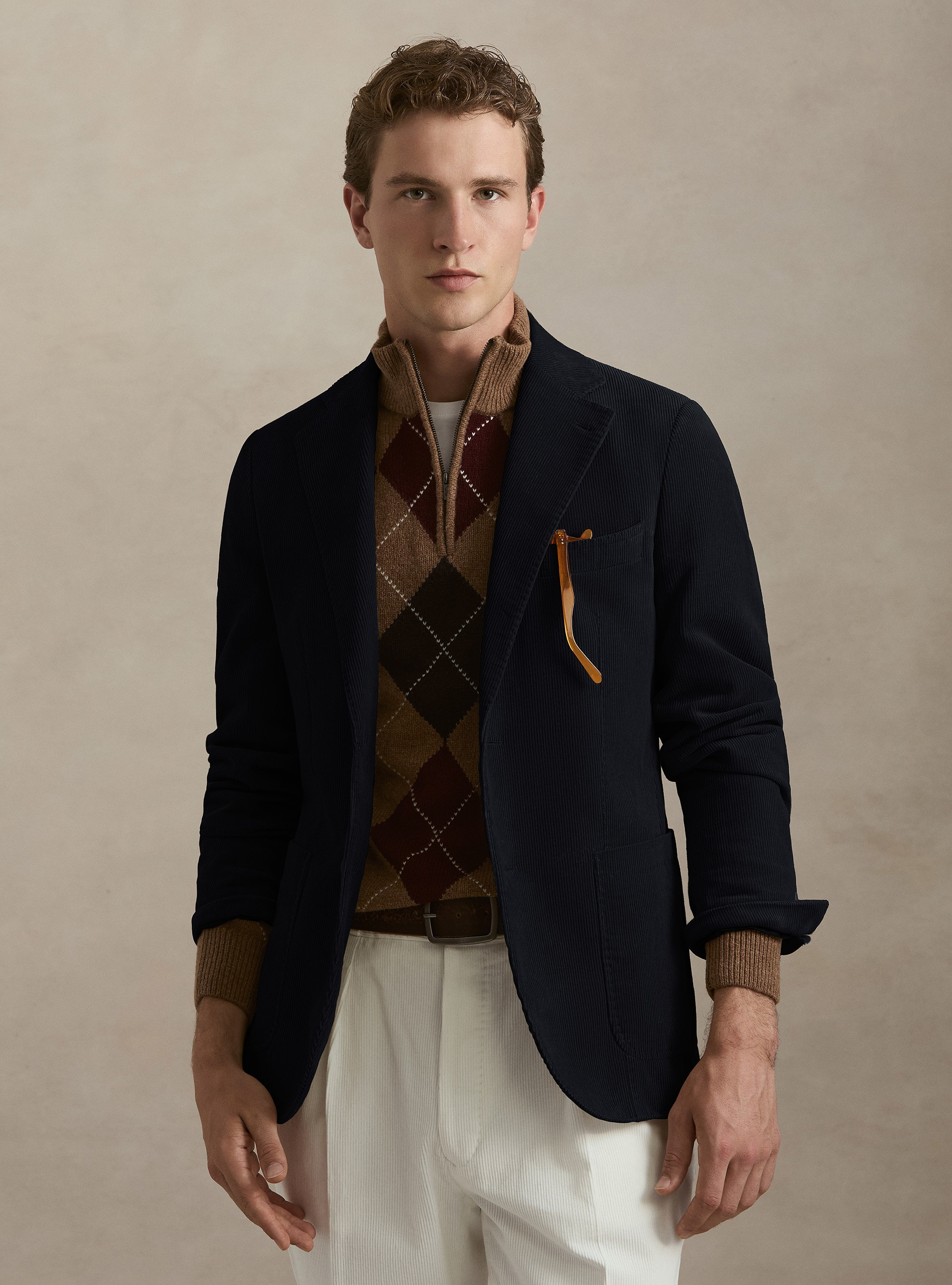 Giacca in velluto di cotone, BLU NAVY