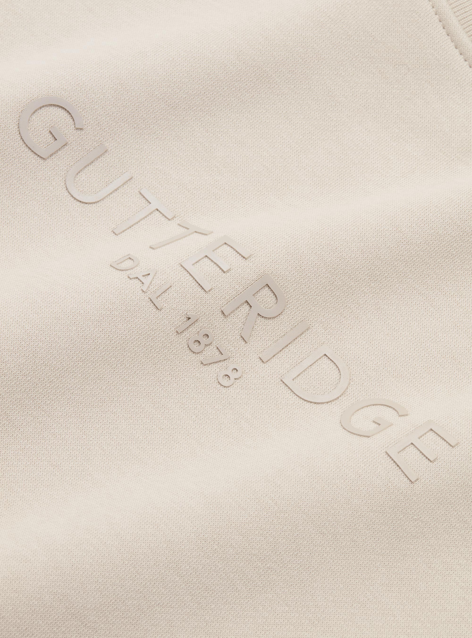 Felpa girocollo con logo GT01, ECRU