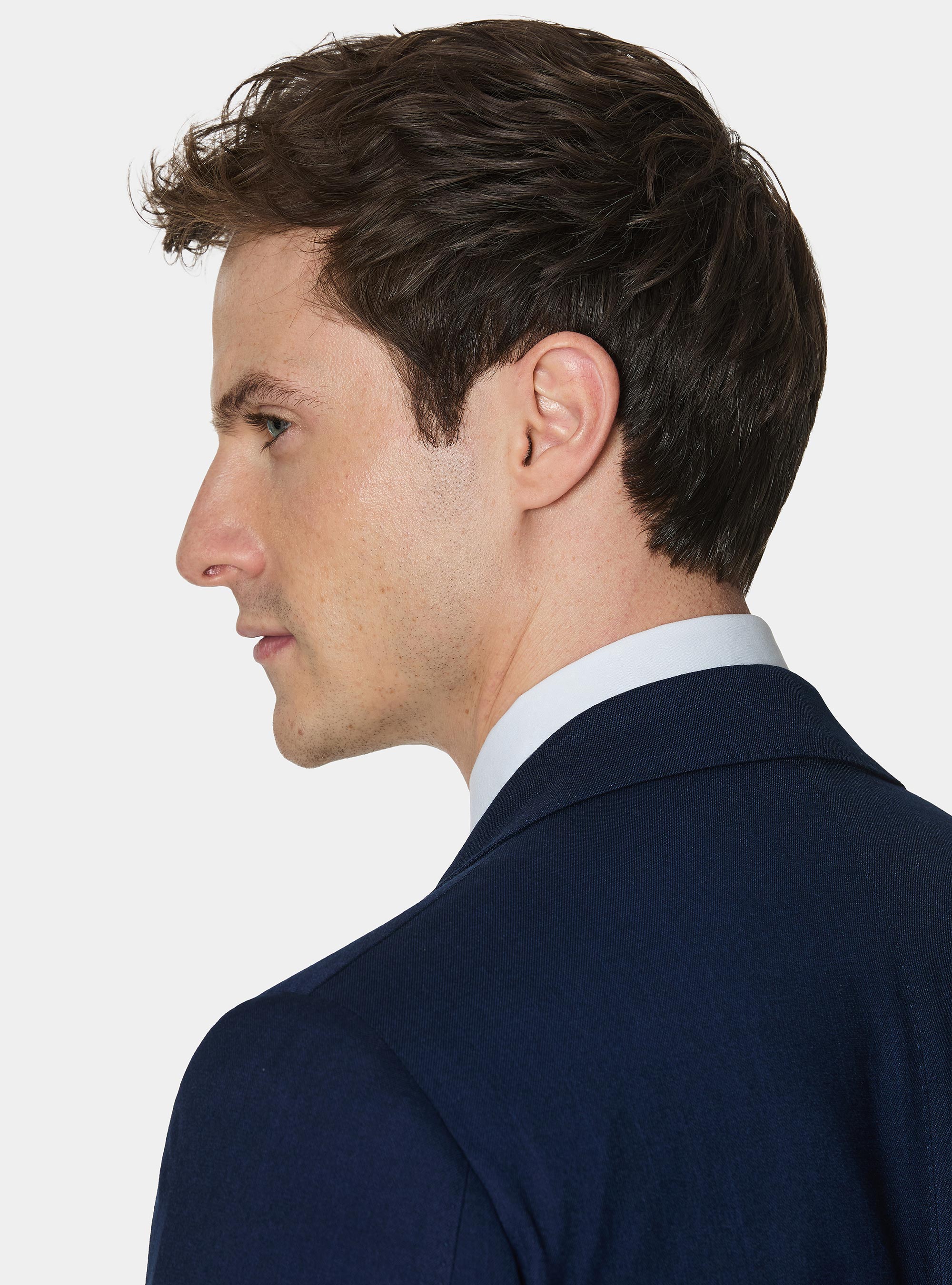 Giacca abito in tessuto hopsack, BLU NAVY