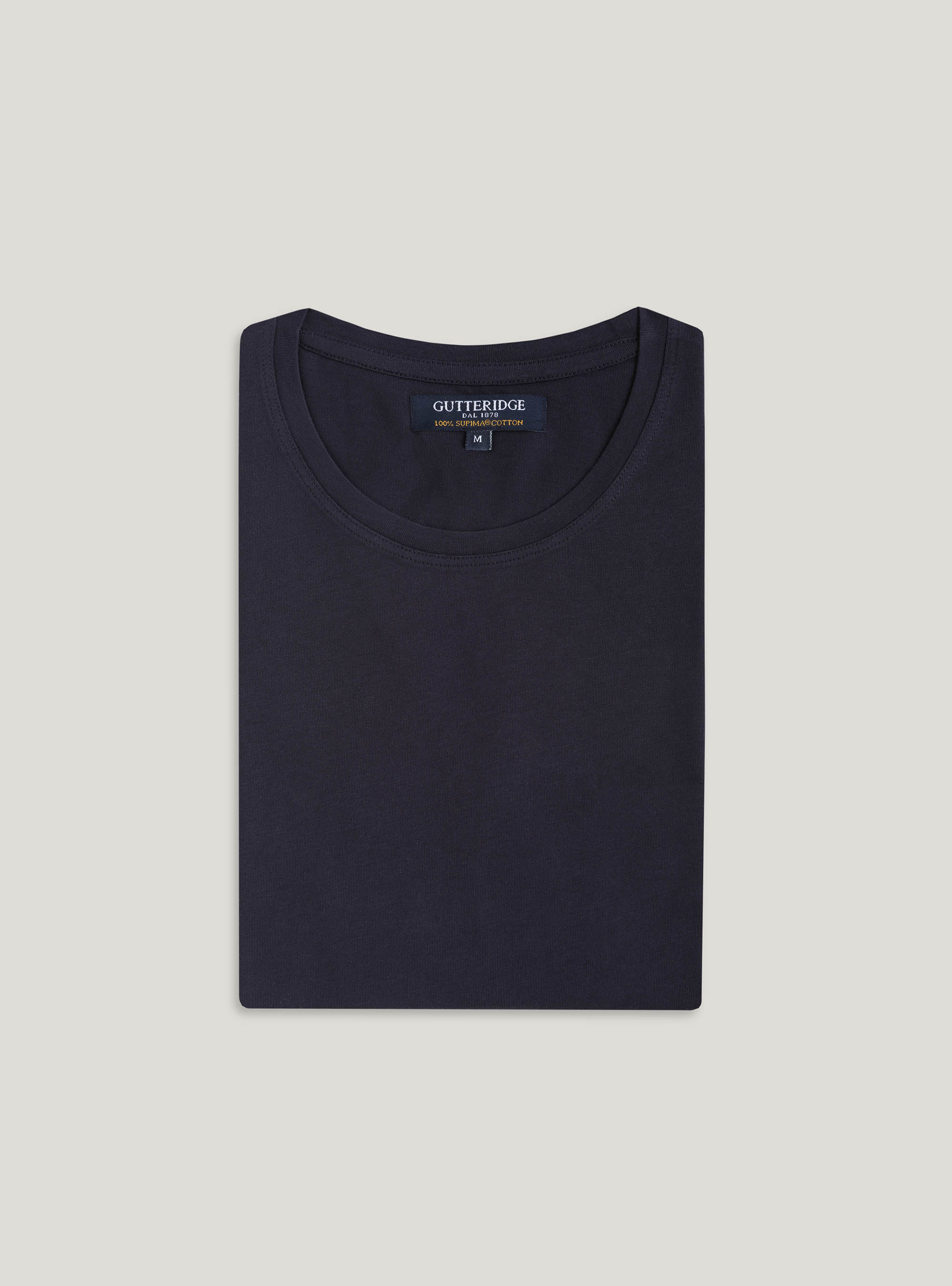 Tshirt in jersey di cotone supima, BLU NAVY