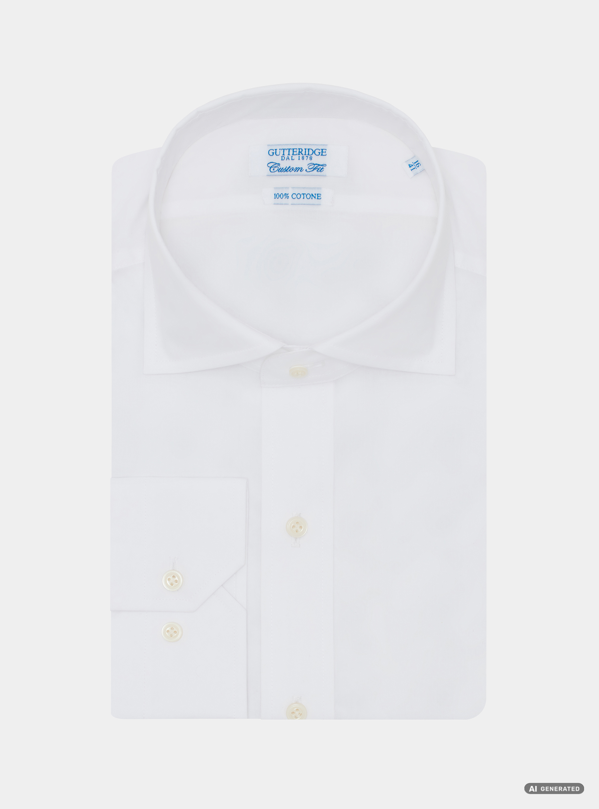 Camicia custom fit in popeline di cotone, BIANCO