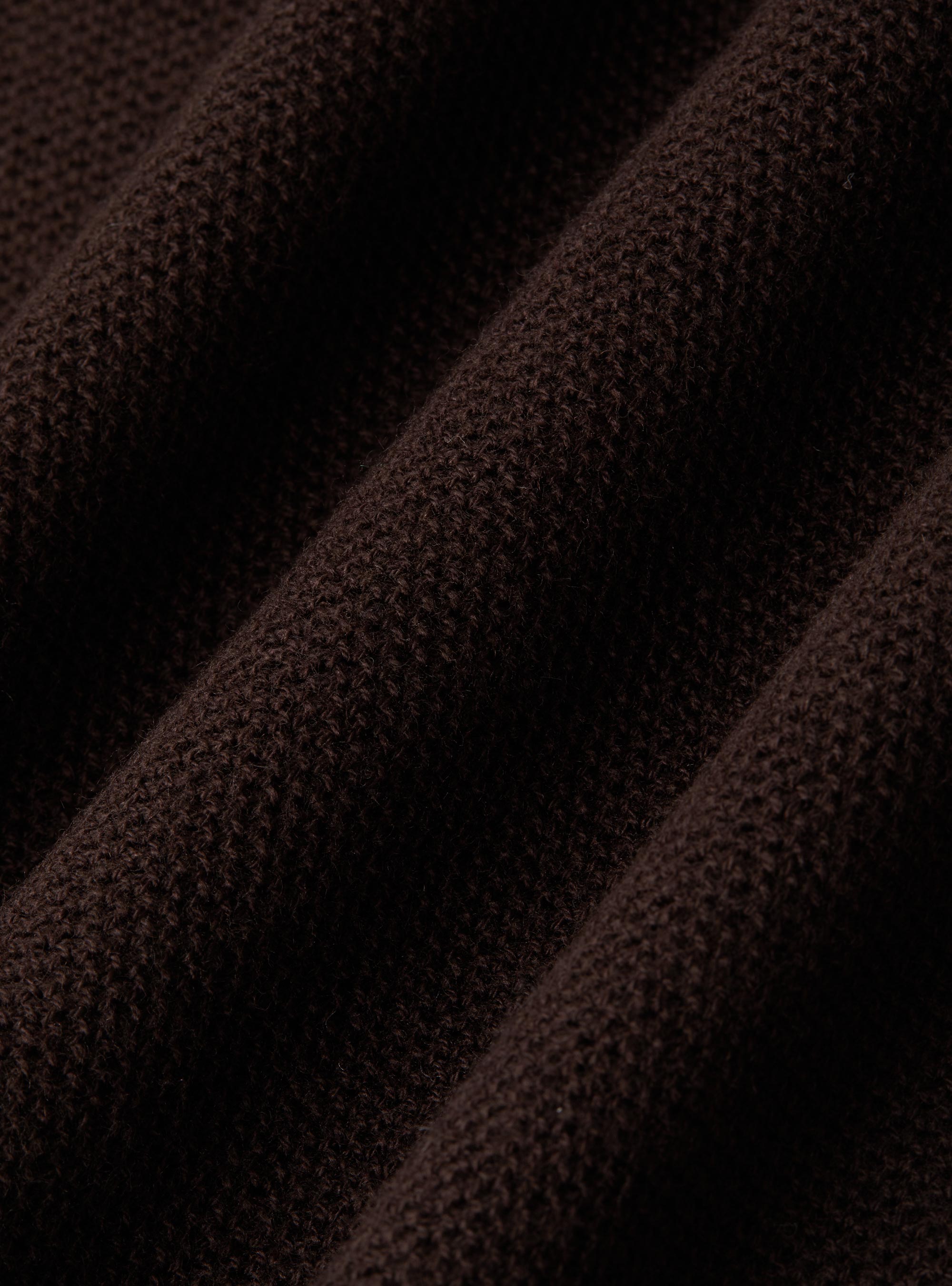 Dolcevita in maglia nido d'ape in cotone e cashmere, MARRONE