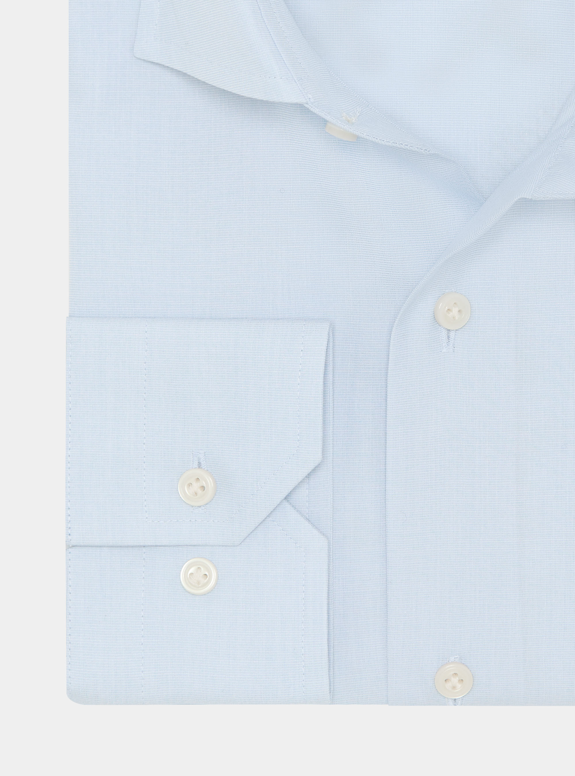 Camicia in cotone fil a fil, AZZURRO