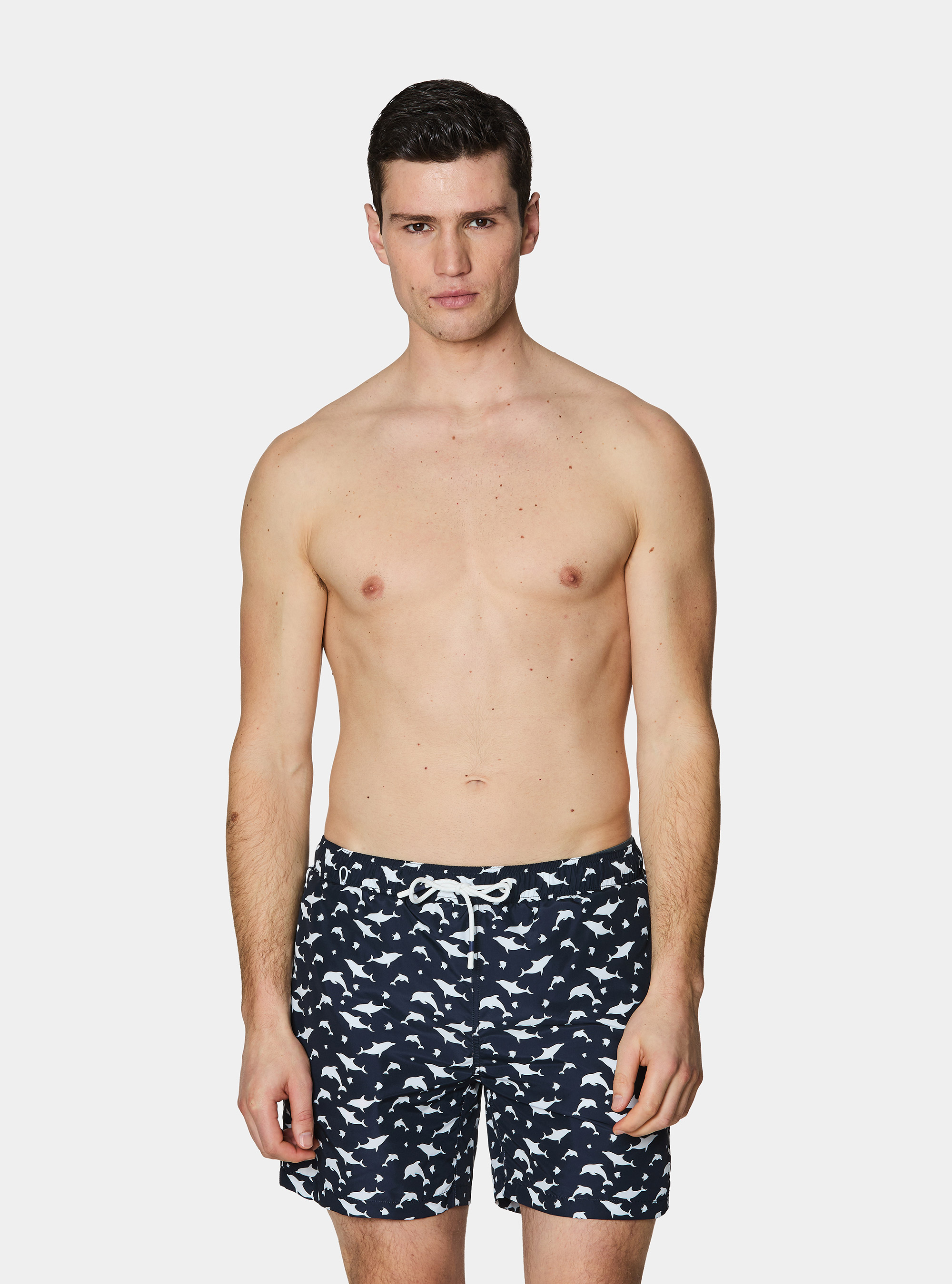 Costume da bagno stampa pesci, BLU NAVY