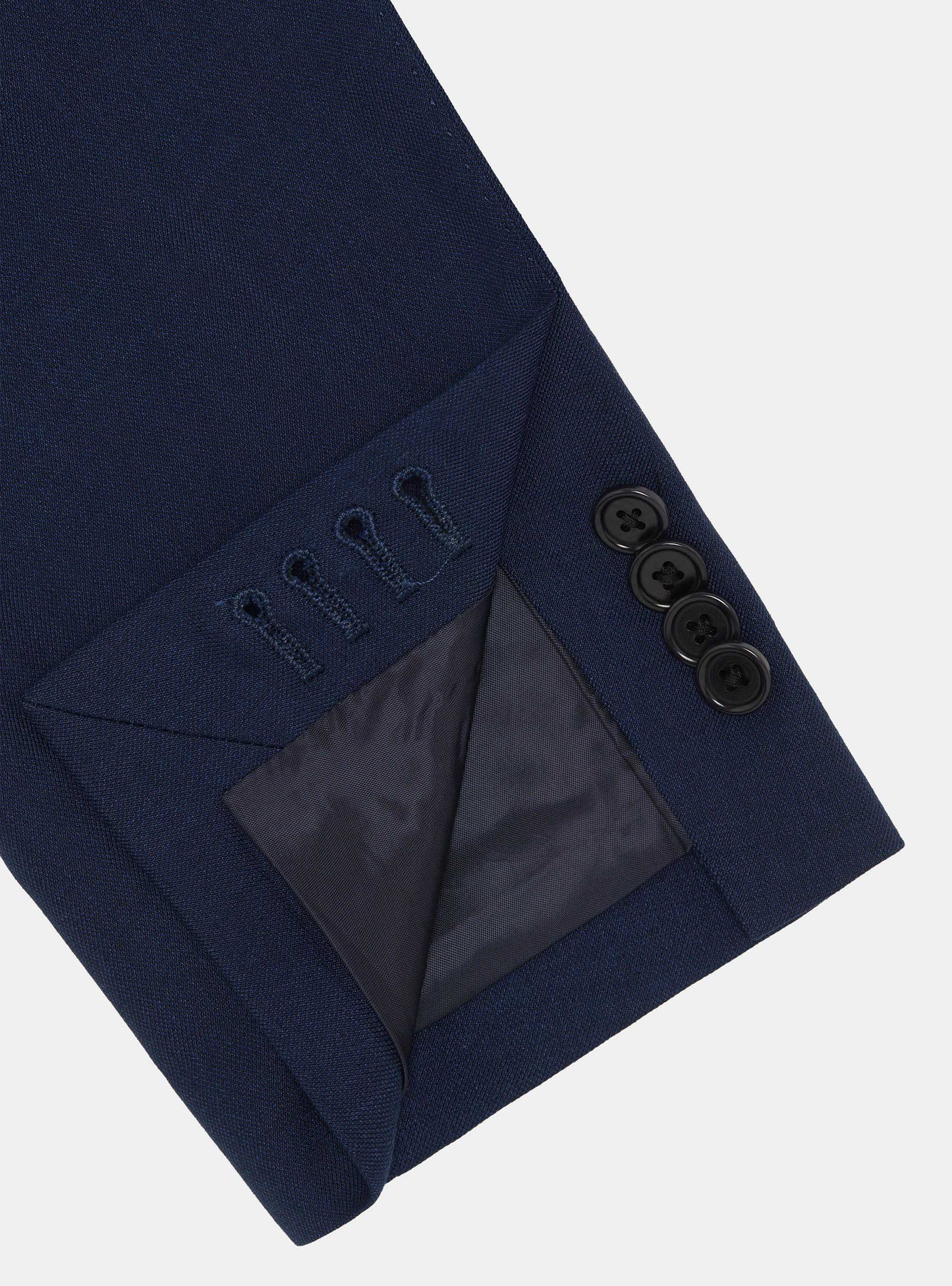 Giacca abito in tessuto hopsack, BLU NAVY