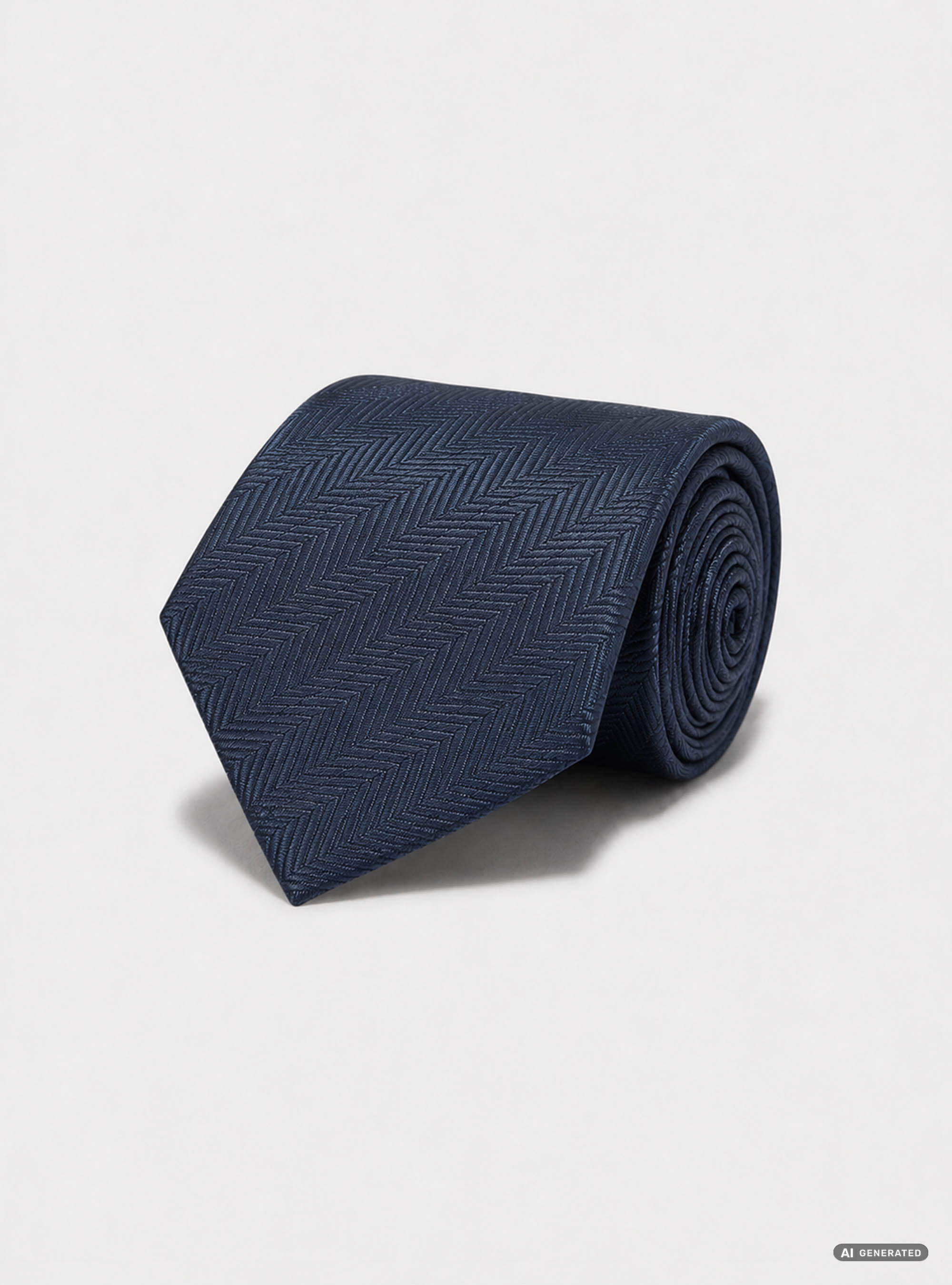 Cravatta in seta spigata, BLU NAVY