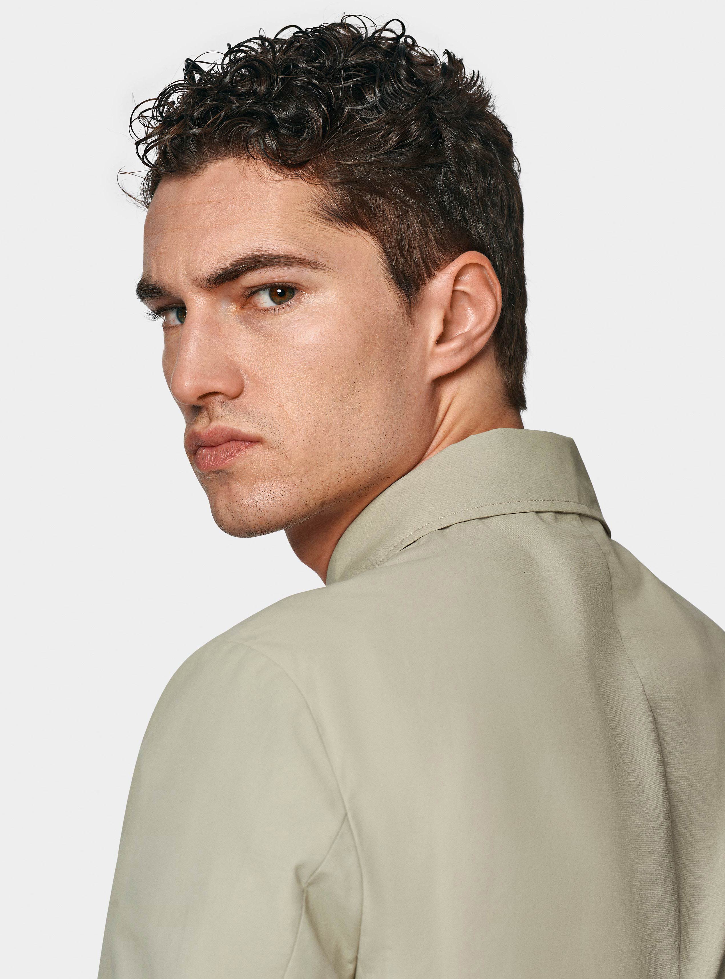 Field jacket in misto cotone nylon, SABBIA