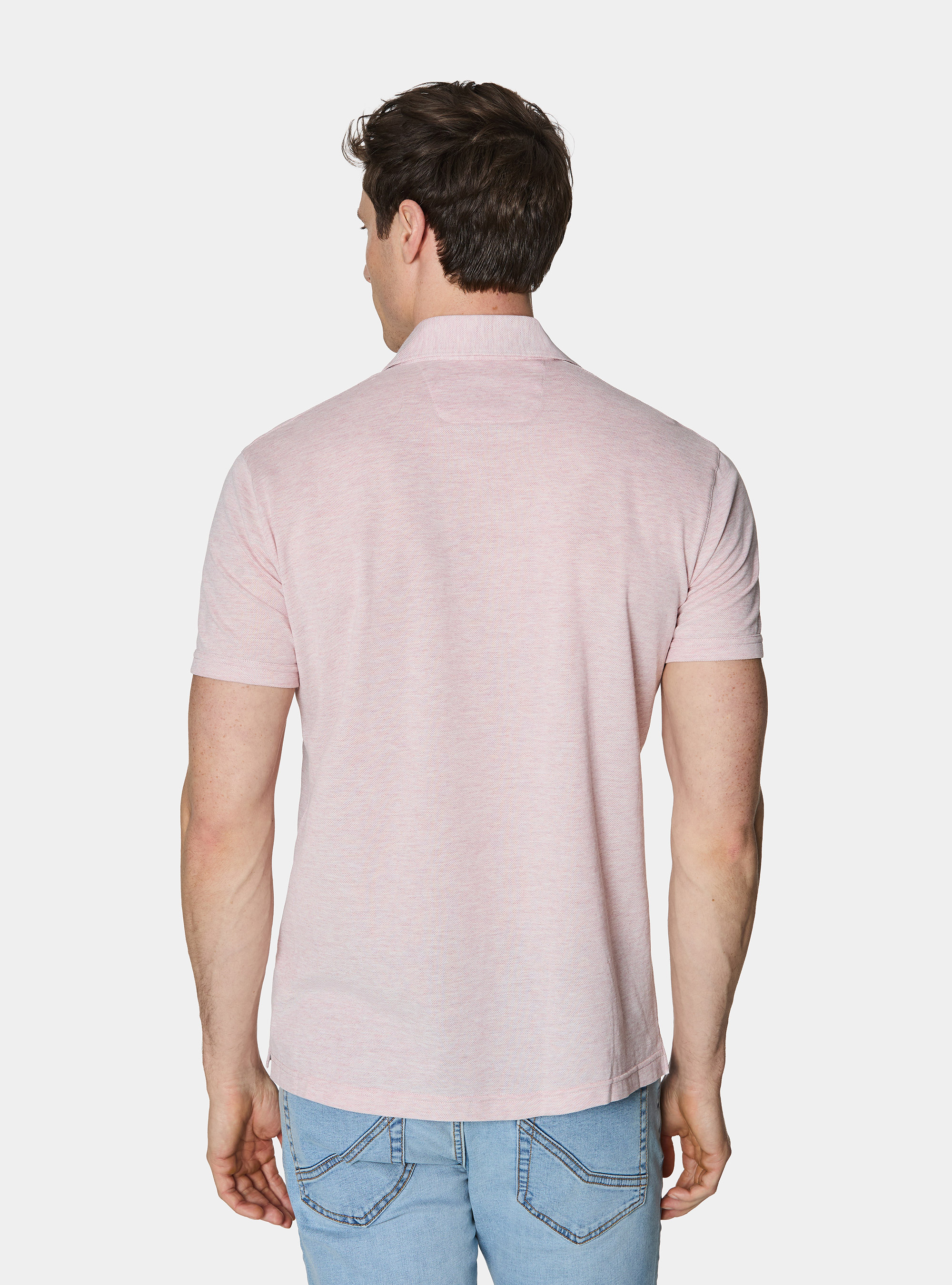 Polo GT01 in piquet stretch, ROSA CHIARO