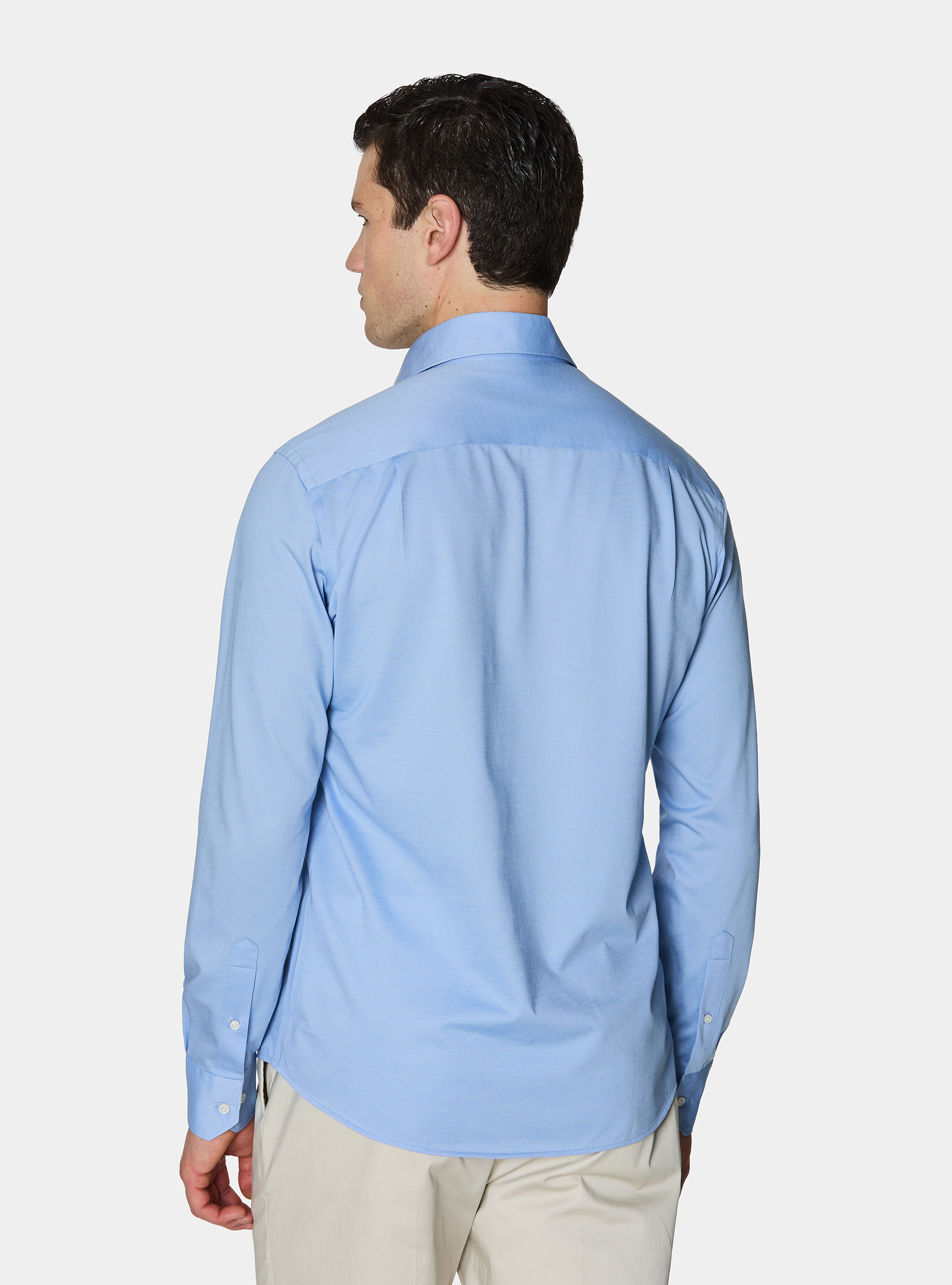 Camicia GT01 in jersey di misto cotone, AZZURRO