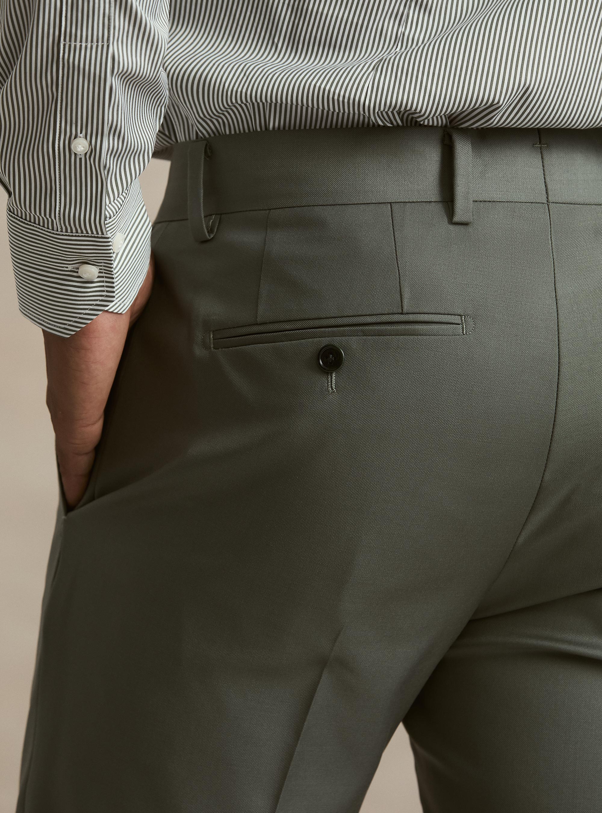 Pantaloni per abito in pura lana Vitale Barberis Canonico, SALVIA 0602C