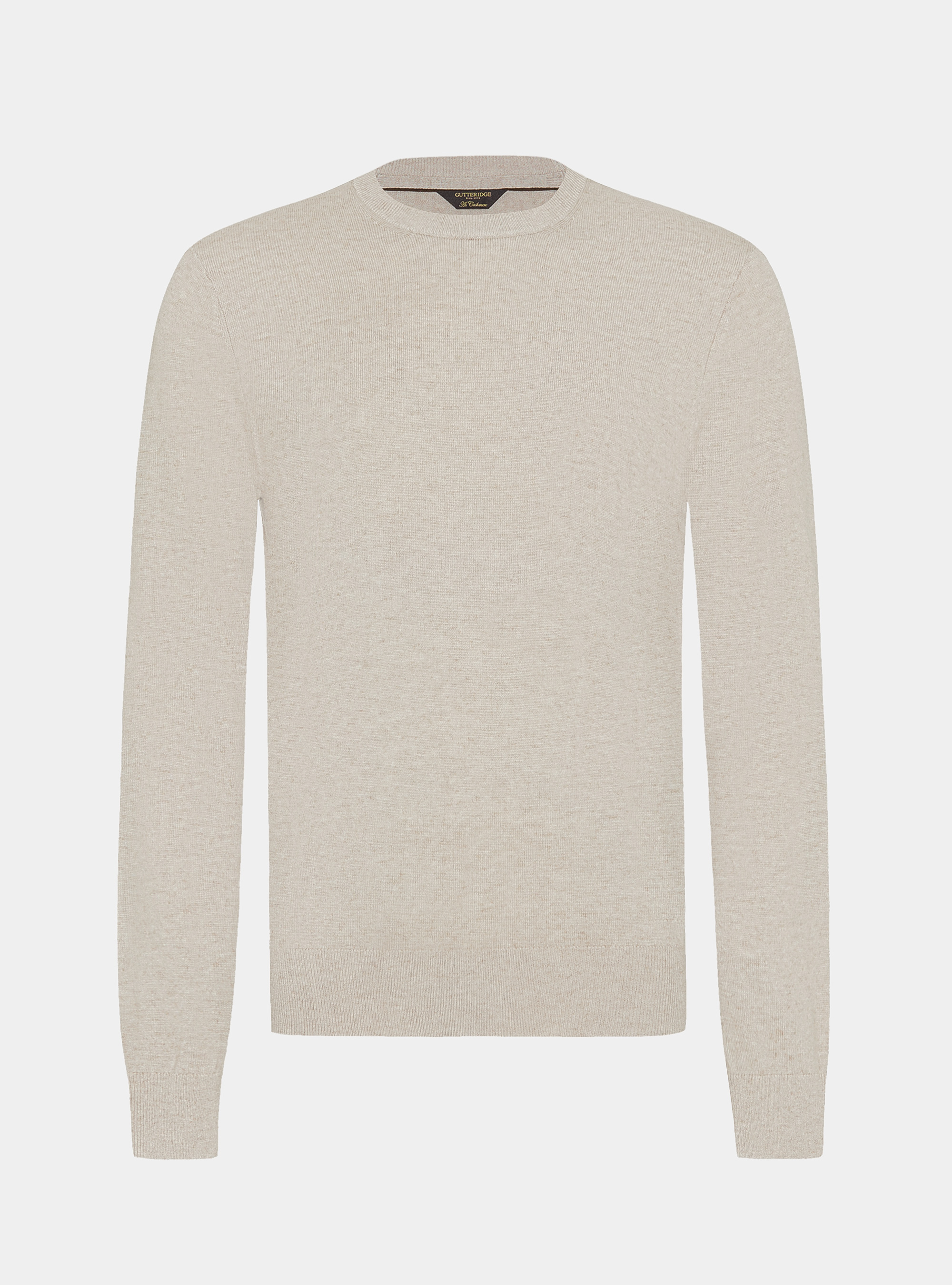Girocollo in maglia in lana e cashmere, ECRU