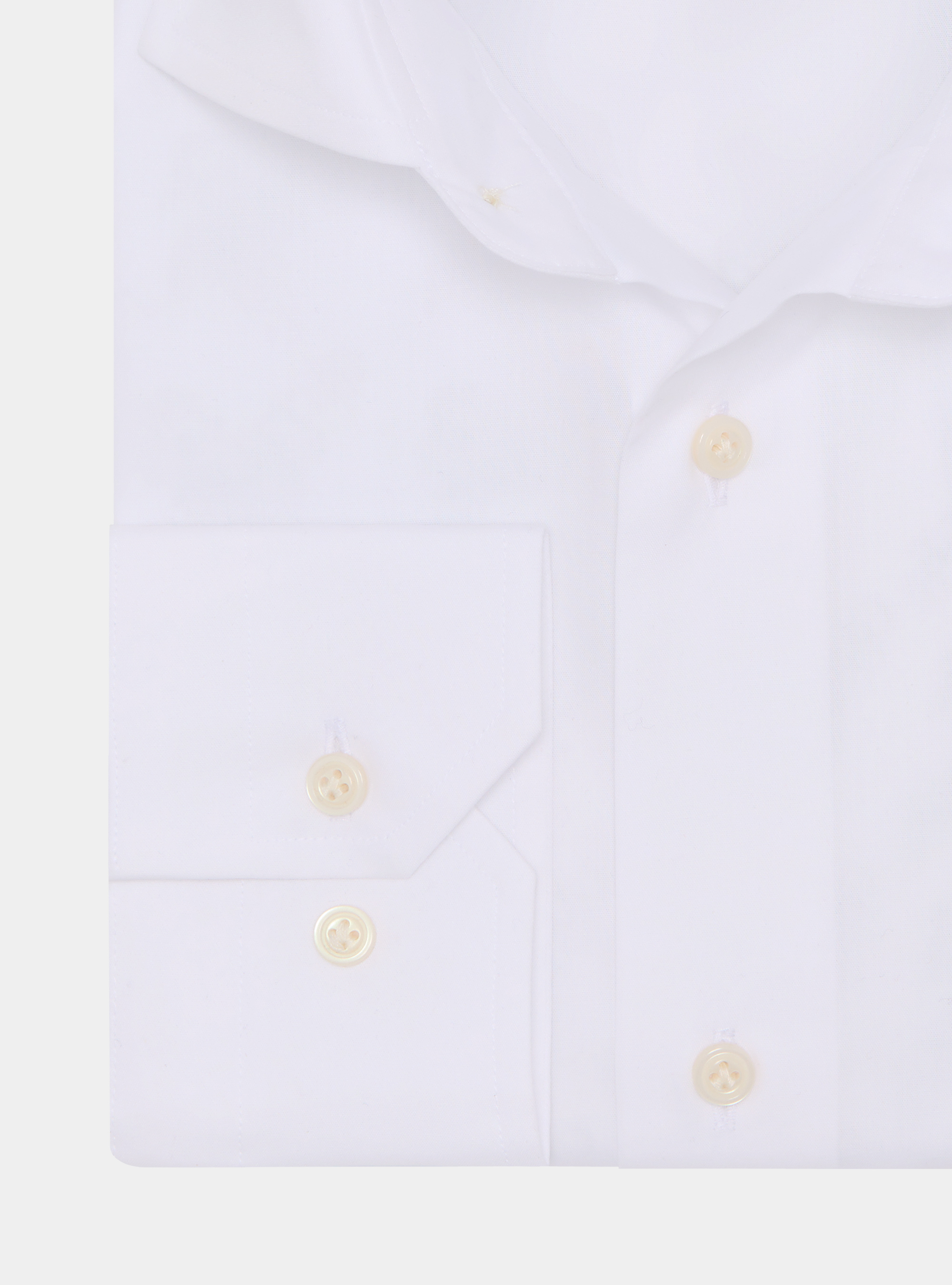 Camicia in cotone popeline stretch, BIANCO
