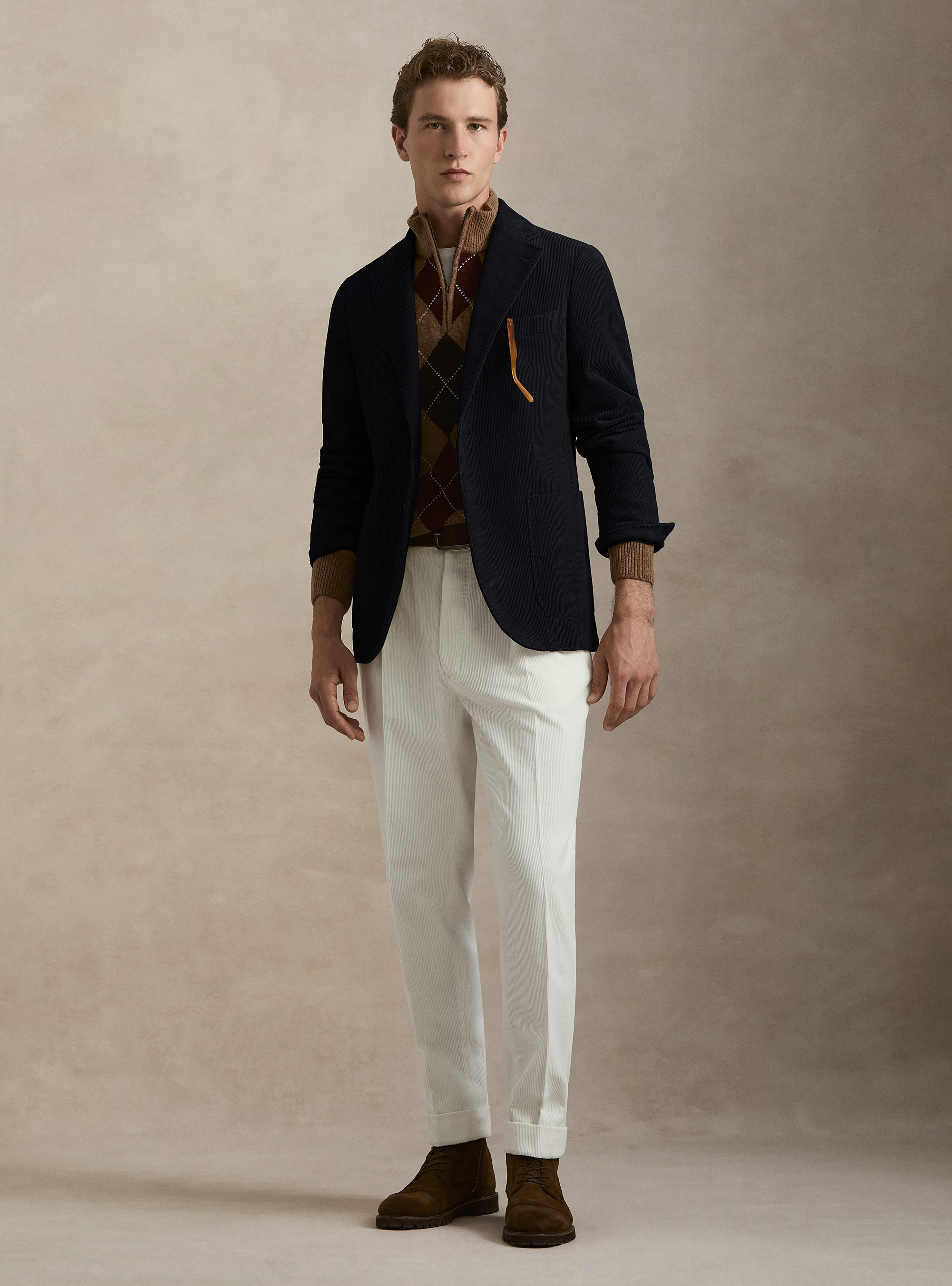 Giacca in velluto di cotone, BLU NAVY