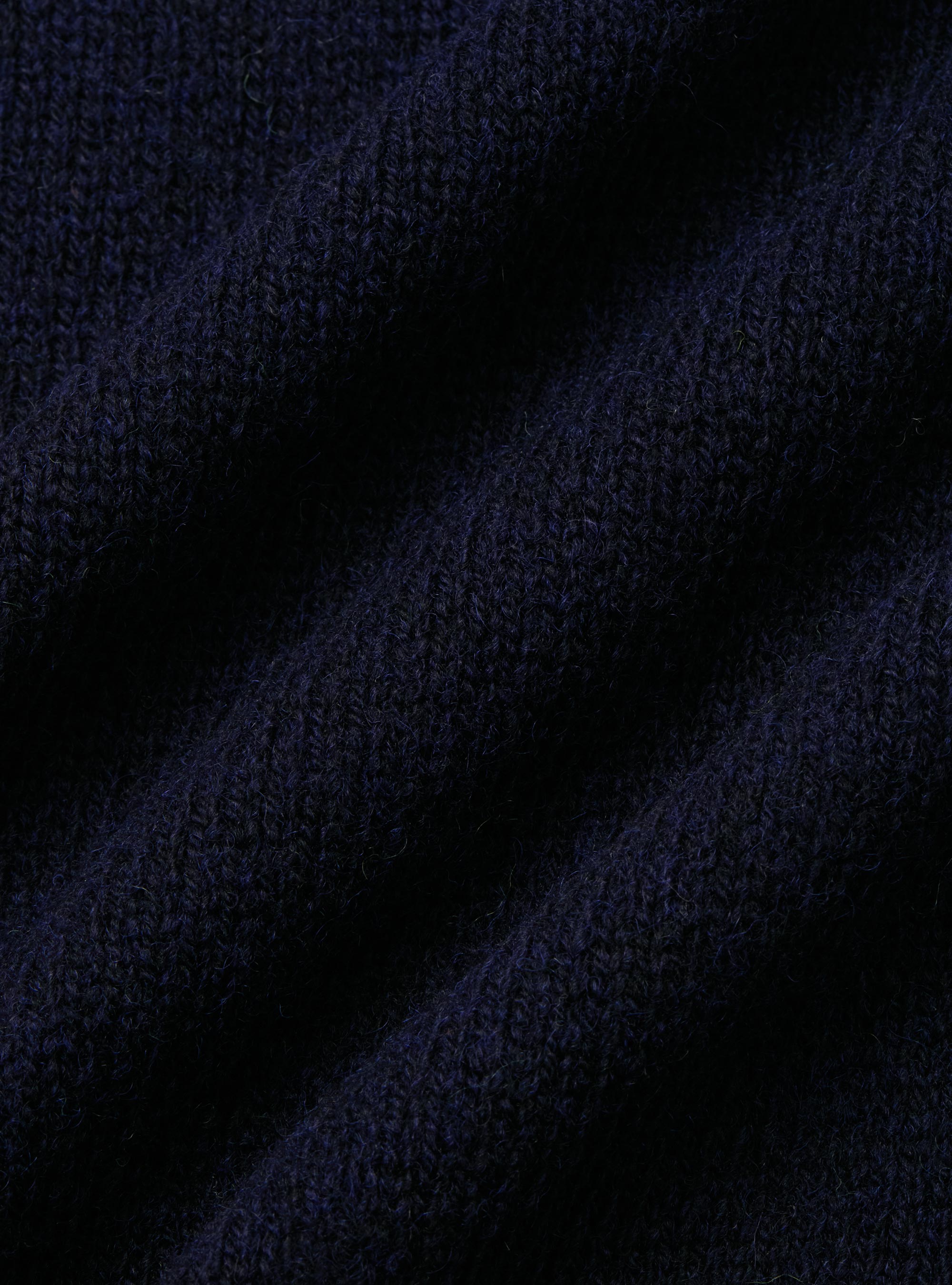 Maglia girocollo in pura lana shetland, BLU NAVY