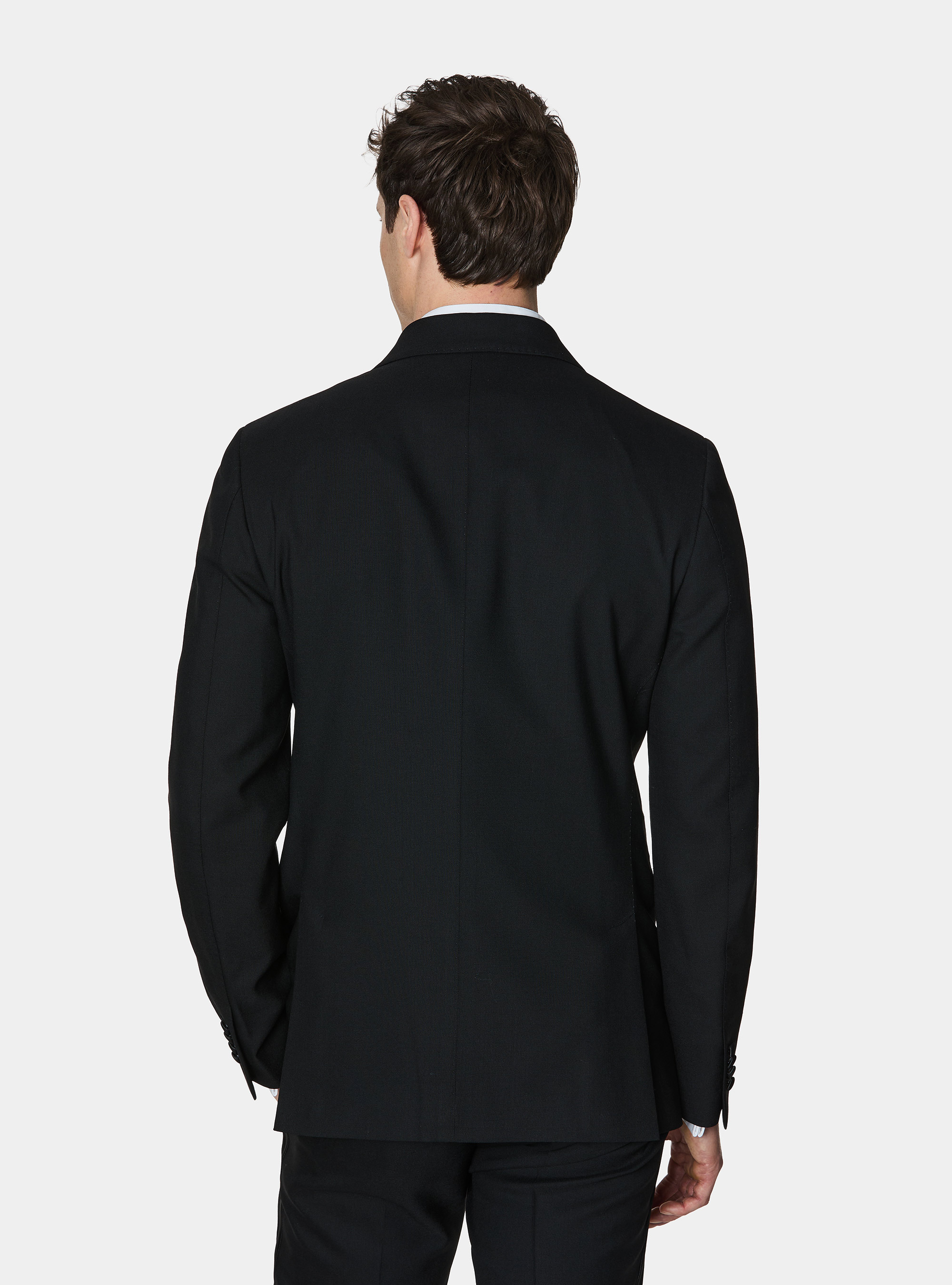 Giacca abito smoking in lana Vitale Barberis Canonico, NERO