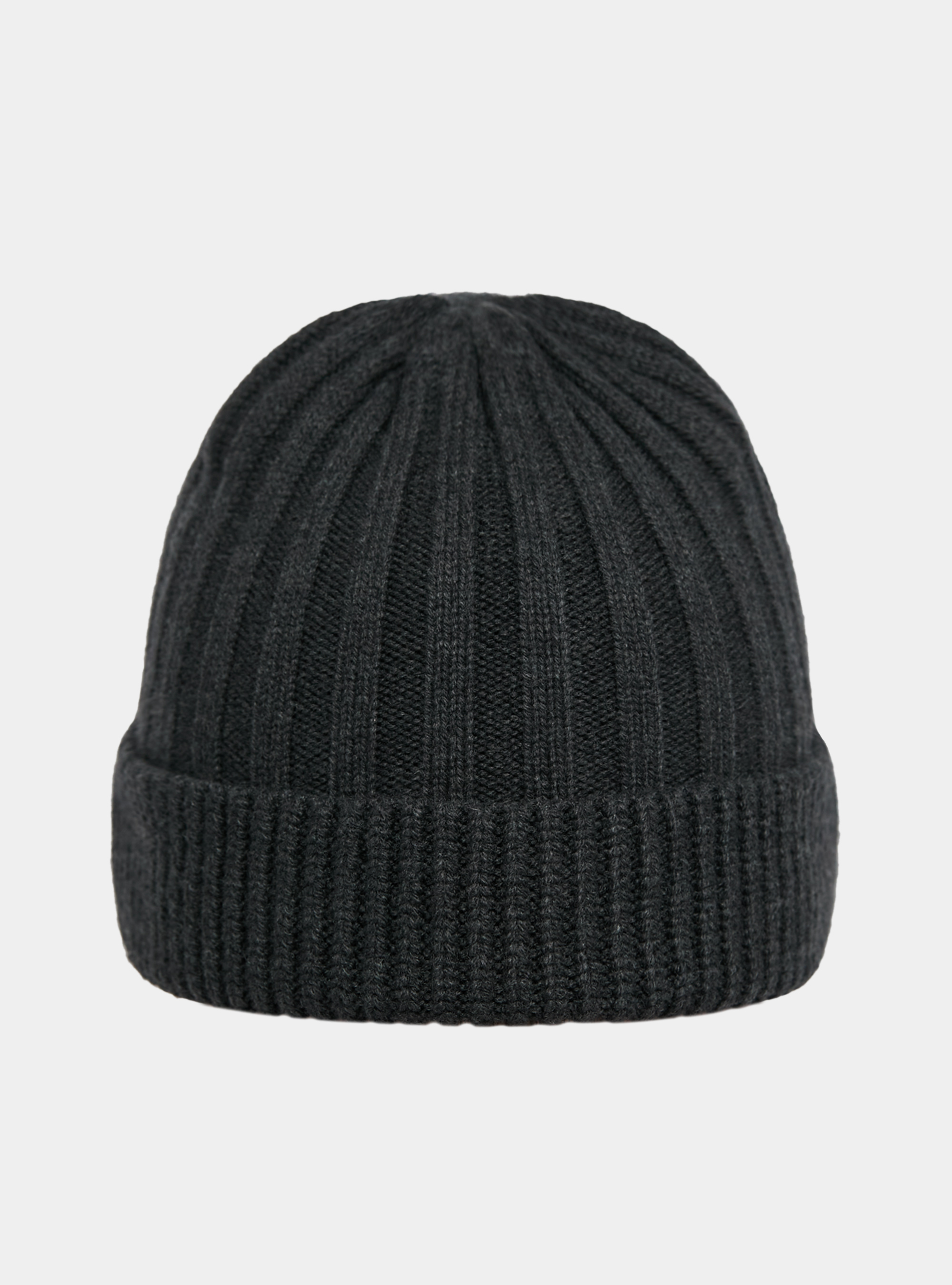Cappello a costa inglese in misto cashmere, ASFALTO