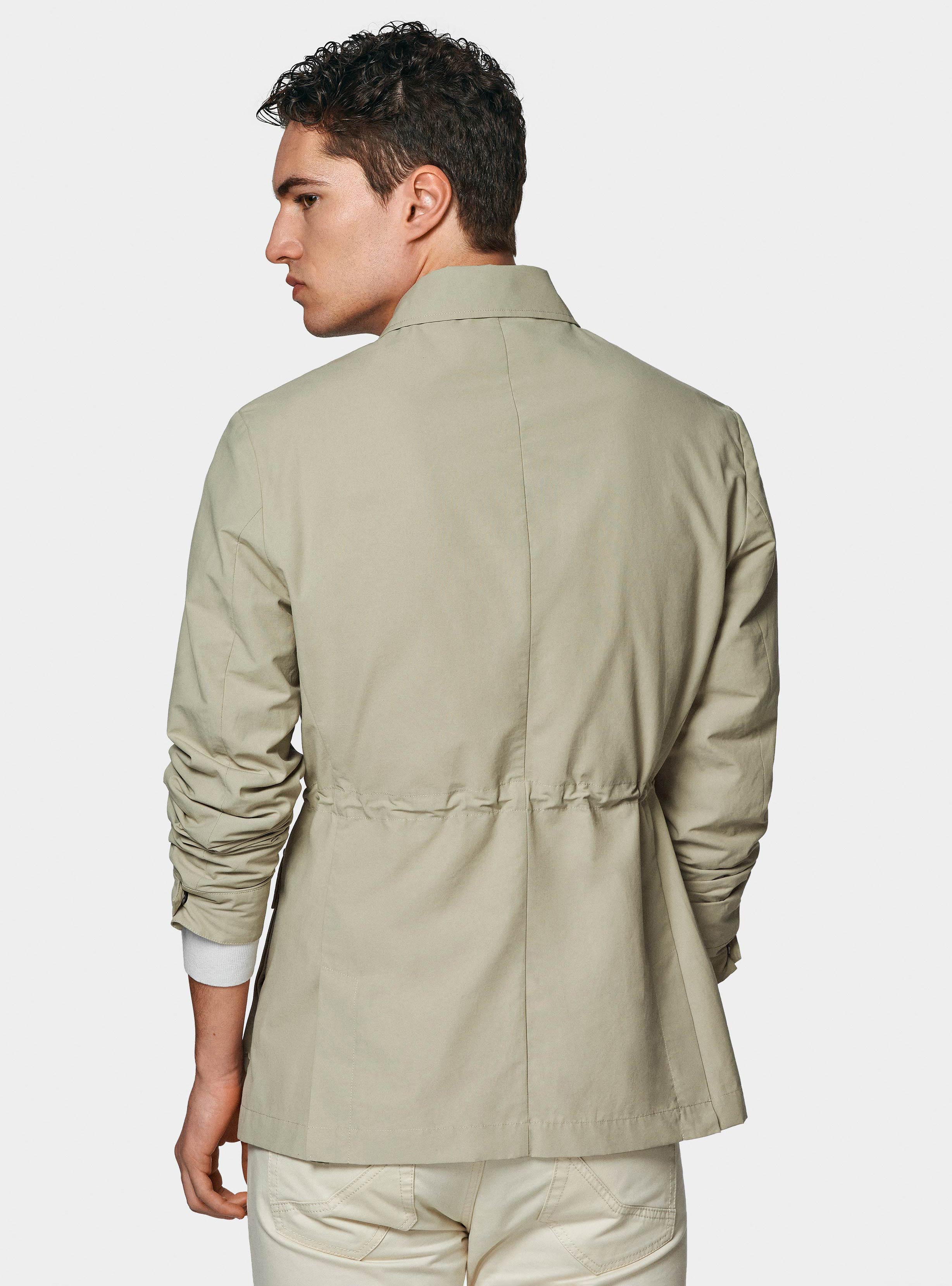Field jacket in misto cotone nylon, SABBIA