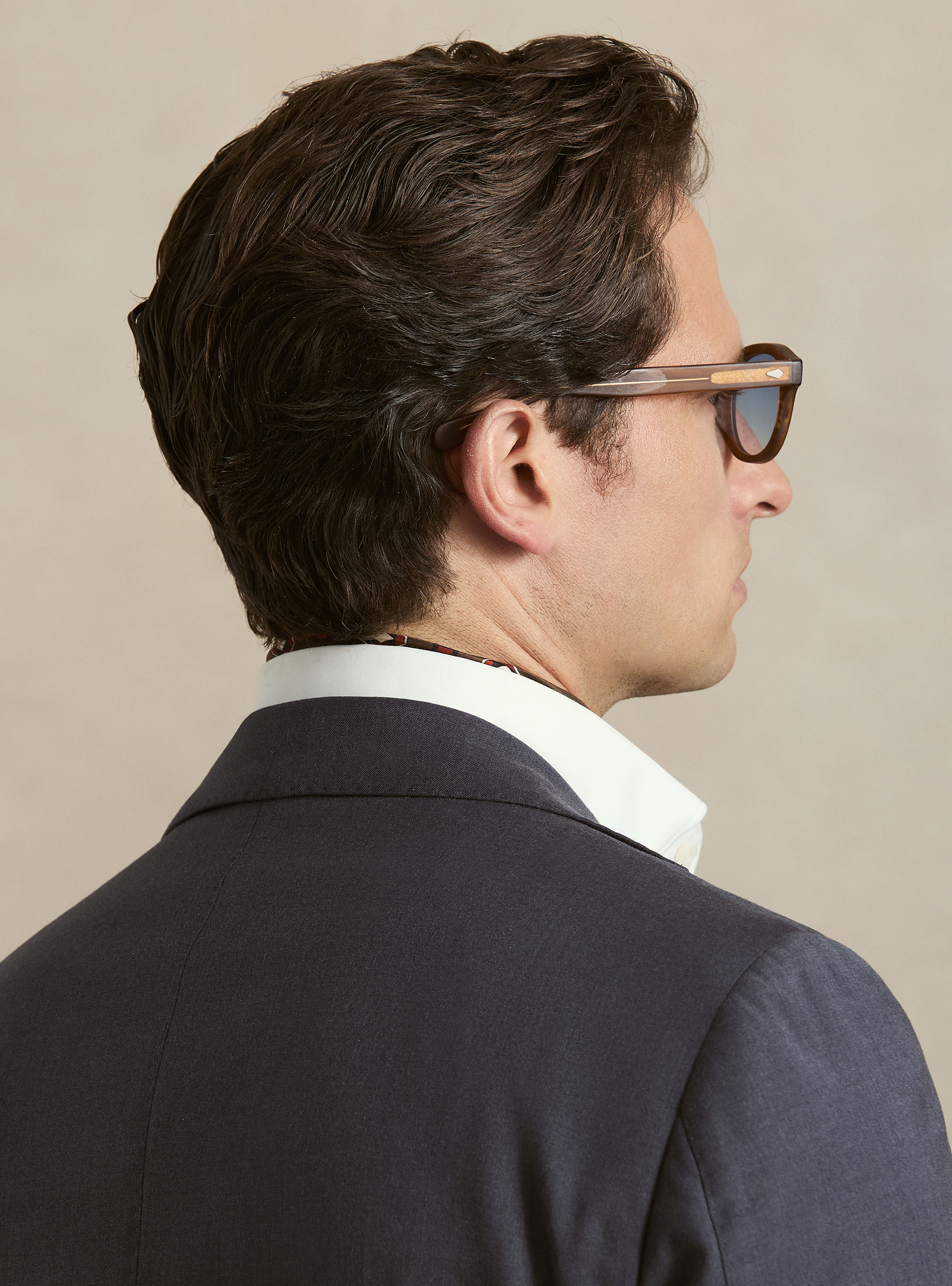 Giacca abito classico slim fit, INCHIOSTRO