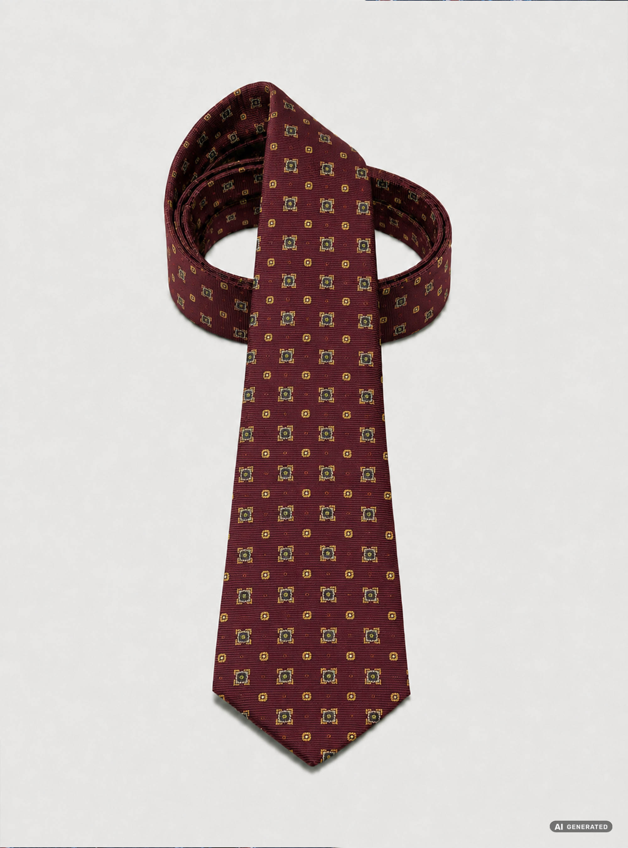 Cravatta in seta jacquard micro fantasia, BORDEAUX