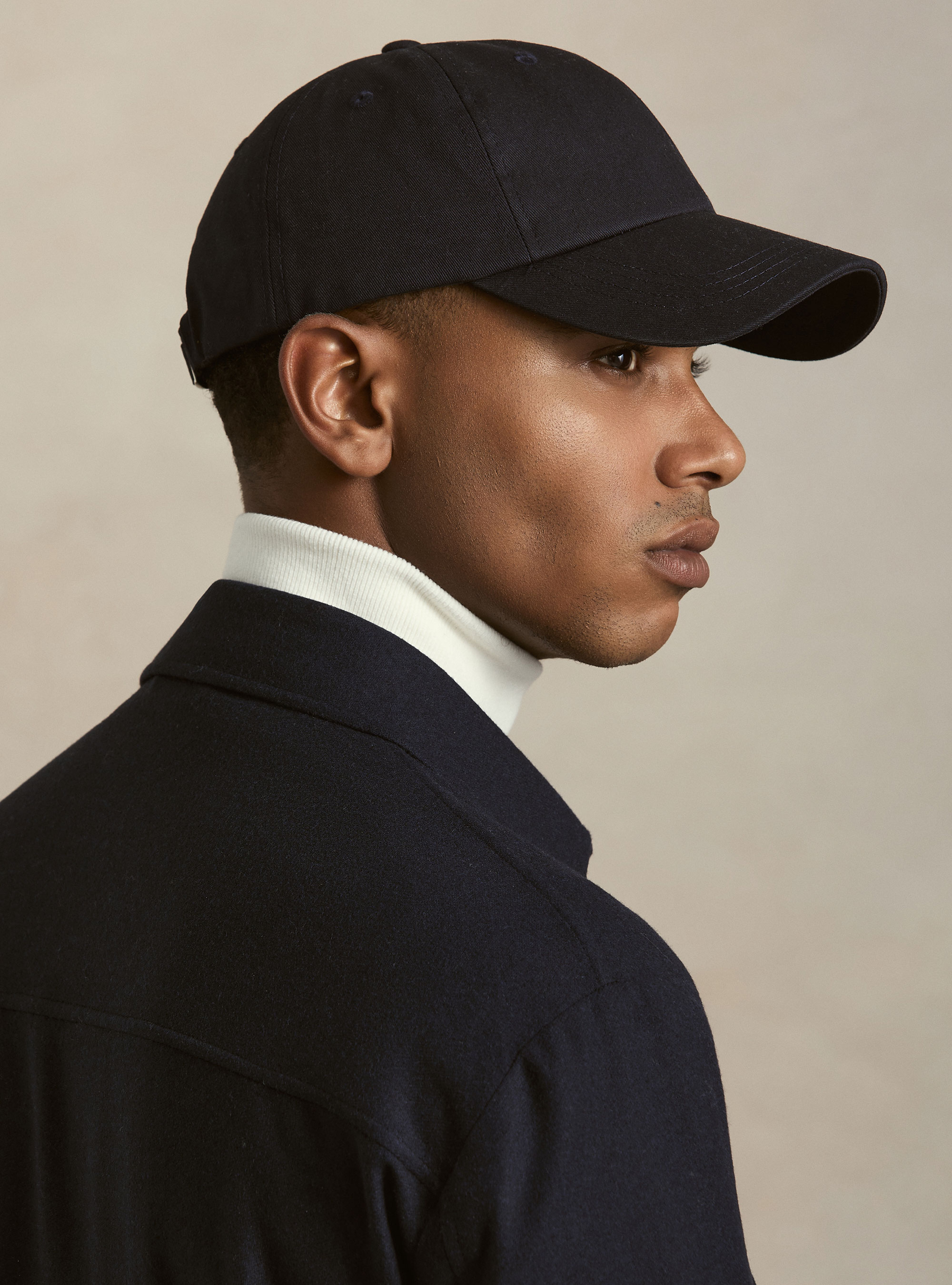 Giacca camicia leggera in flanella misto lana, NAVY