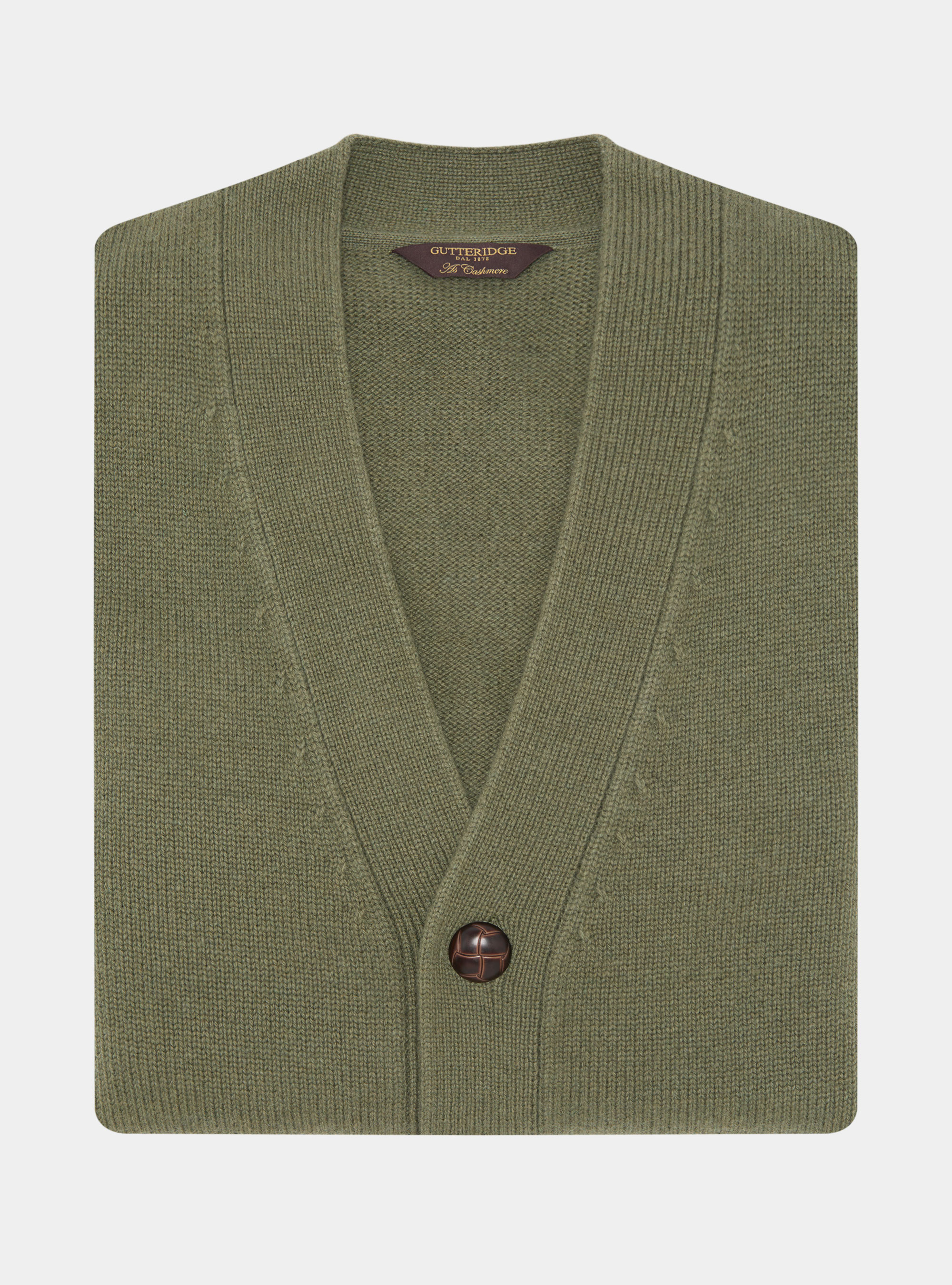 Maglia a cardigan in lana e cashmere, SALVIA 0602C