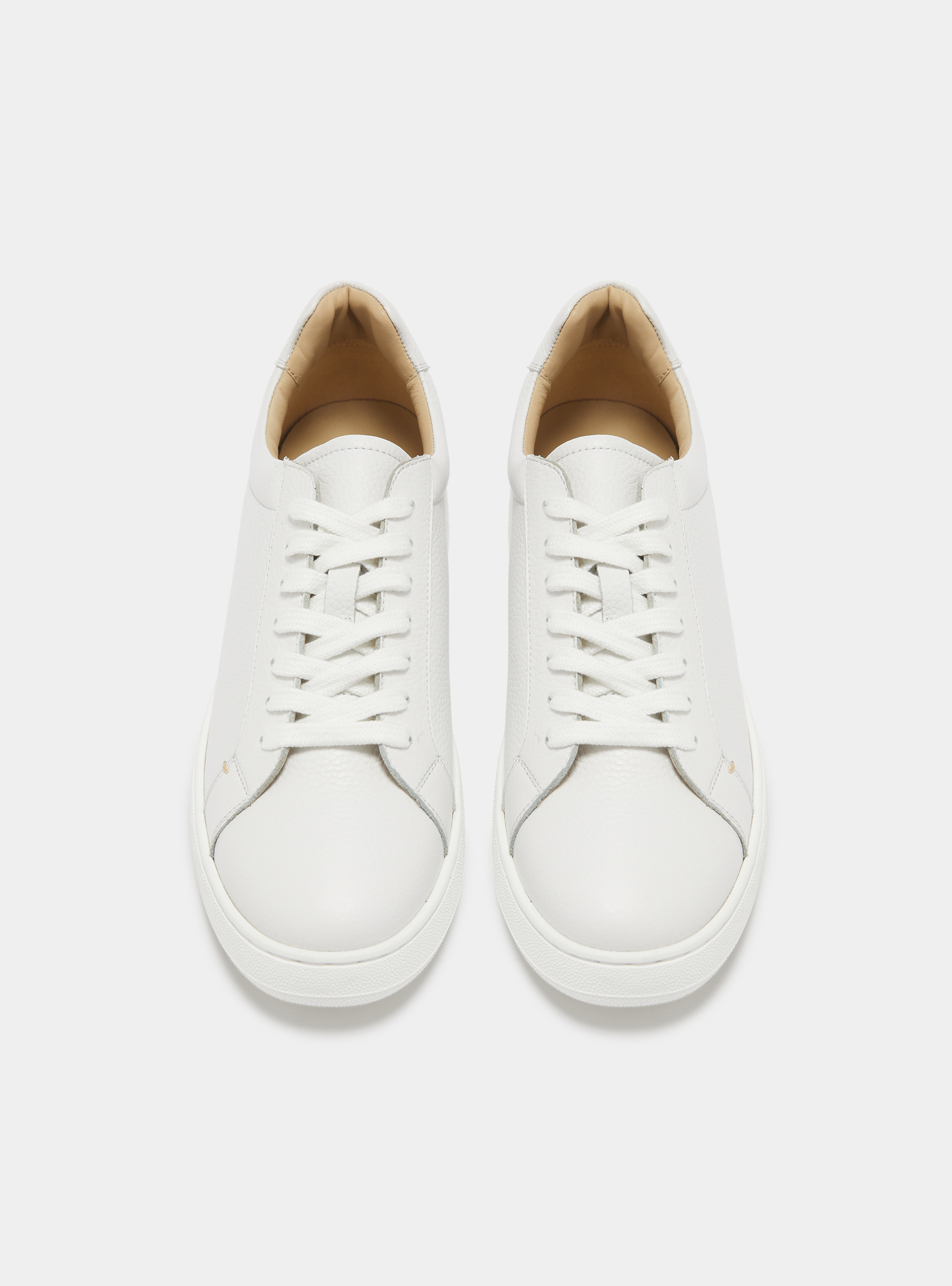 Sneakers in nappa martellata, BIANCO