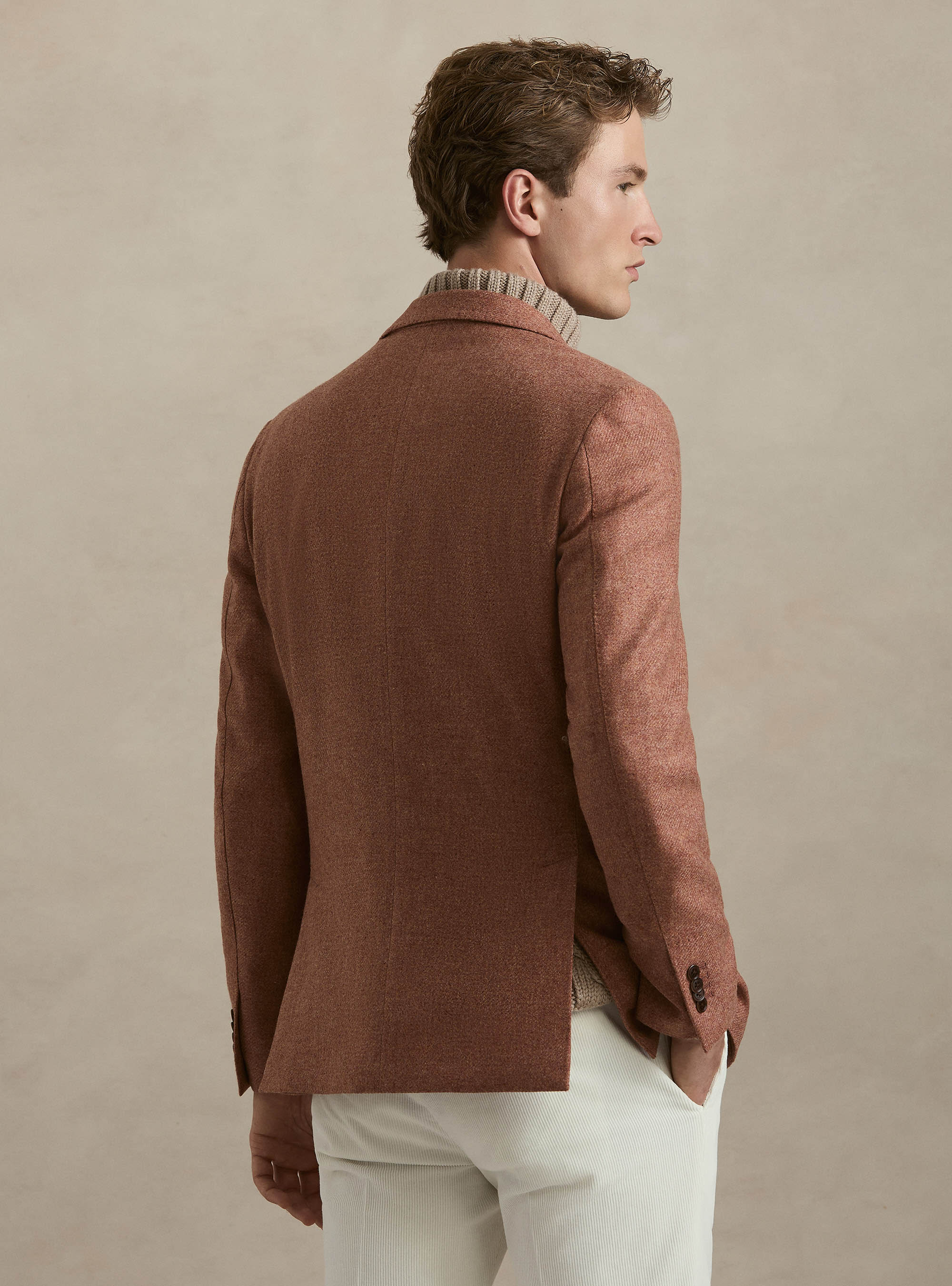 Giacca in lana cashmere Lanificio di Pray, 0441C ROSA SCURO