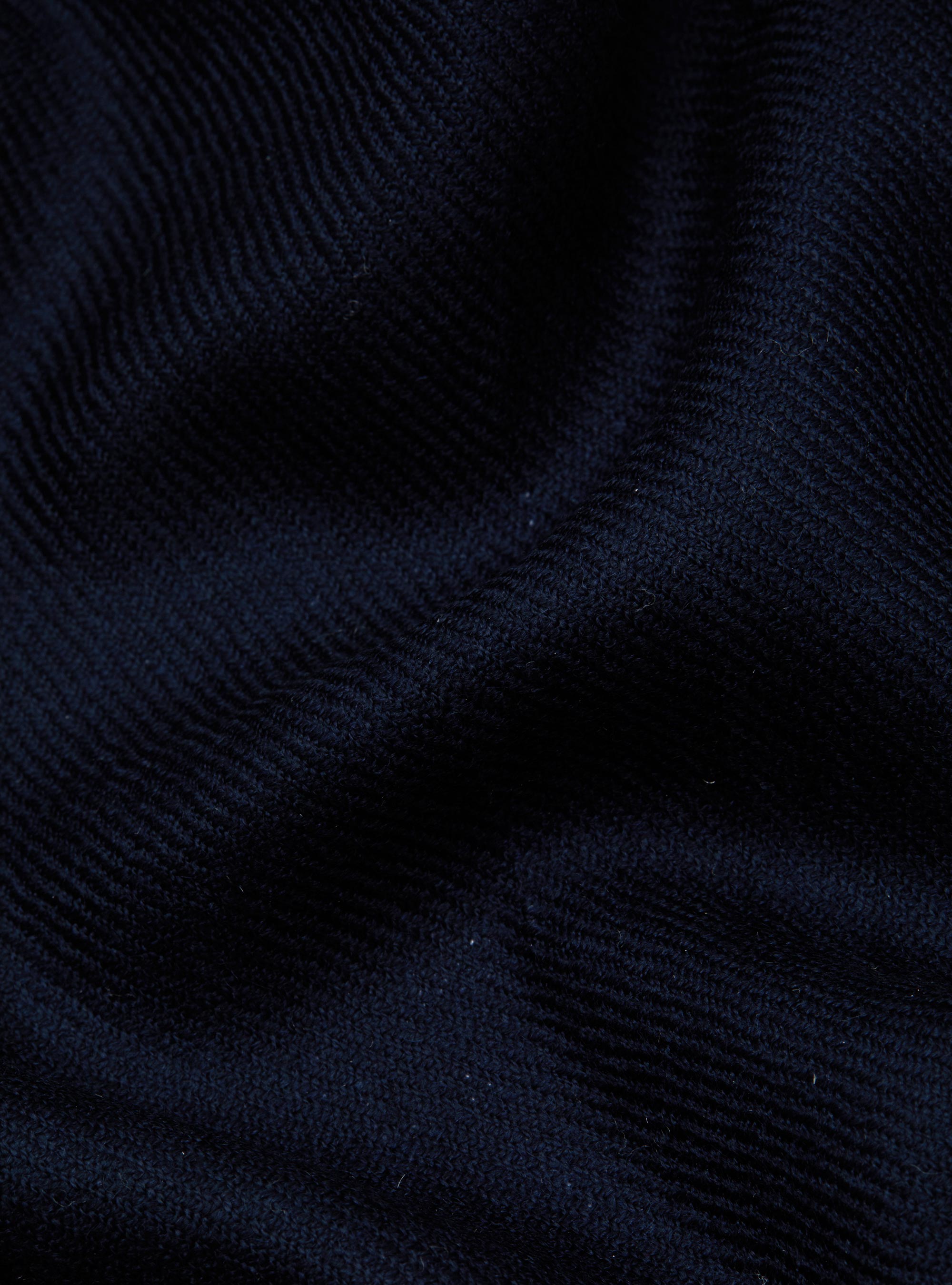 Sciarpa leggera in lana con ricamo, BLU NAVY