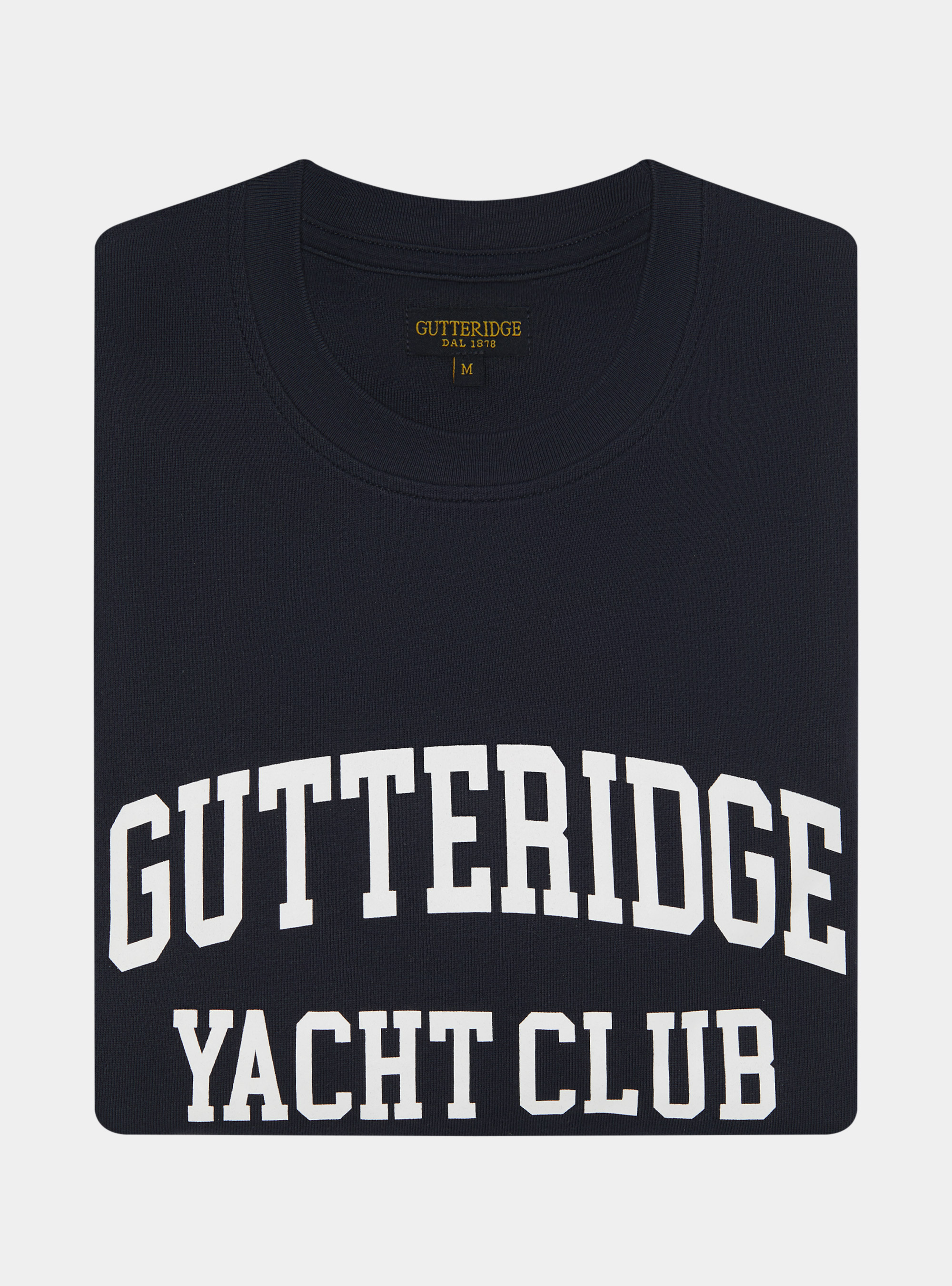 Felpa girocollo con stampa, BLU NAVY