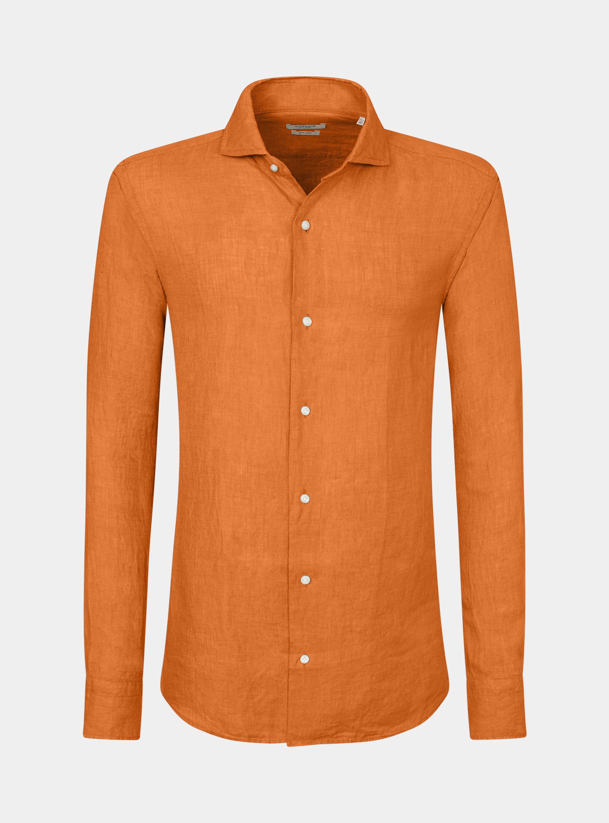 Camicia collo francese in puro lino, 0713C ZUCCA