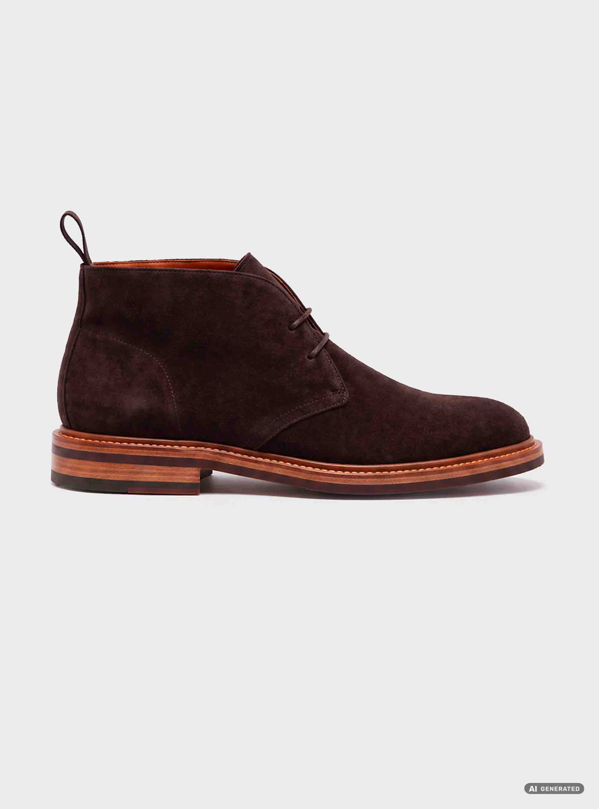 Polacchini in suede, MARRONE
