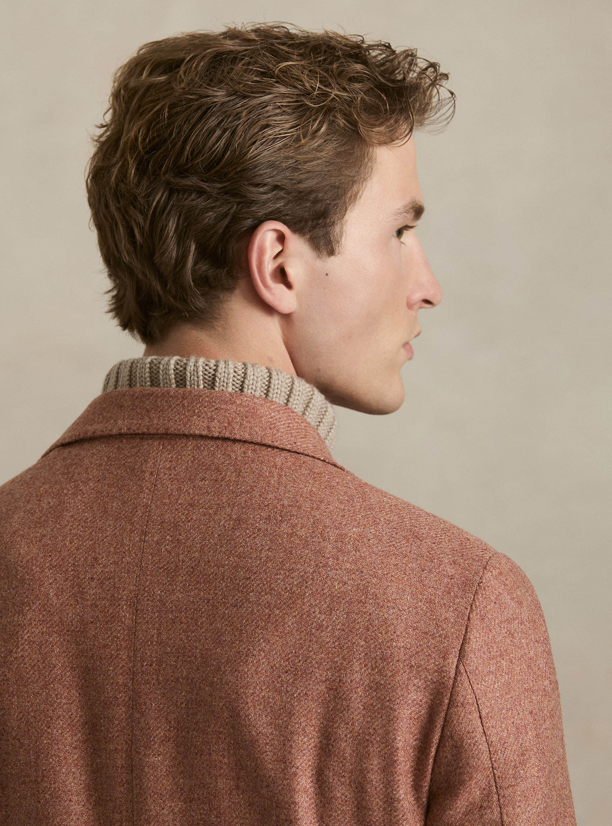 Giacca in lana cashmere Lanificio di Pray, 0441C ROSA SCURO