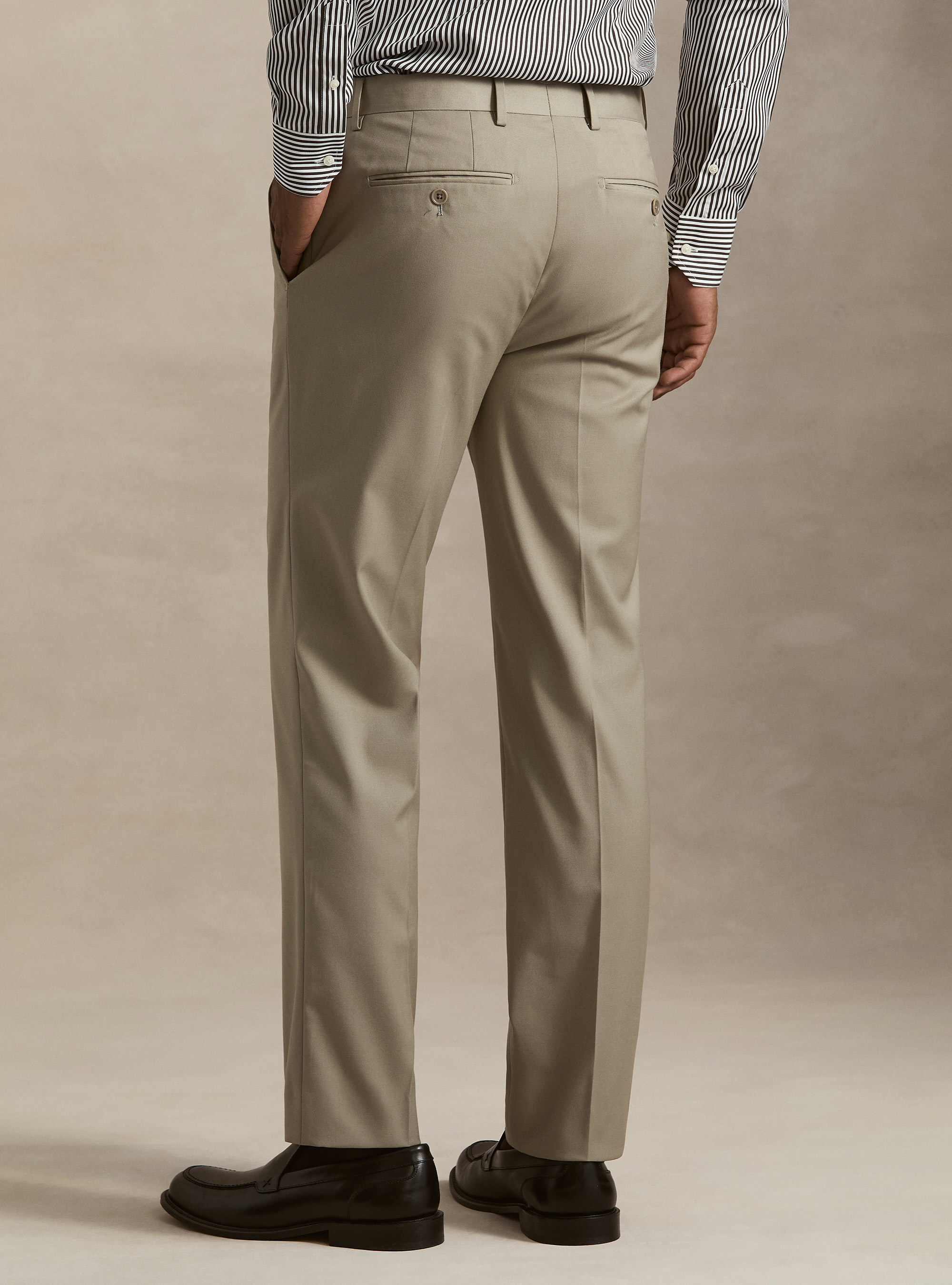 Pantaloni abito classico slim fit, SABBIA 0591C