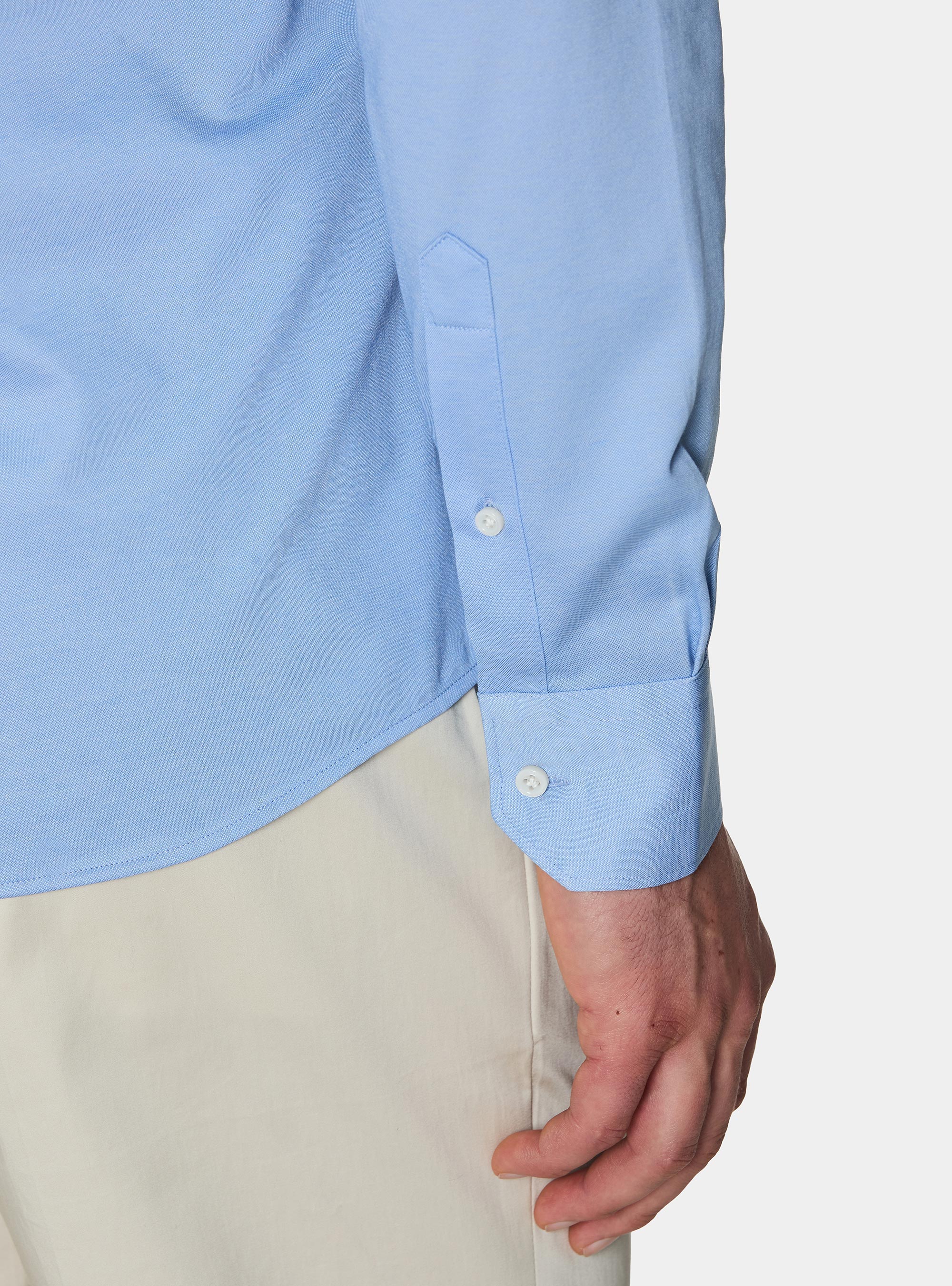 Camicia GT01 in jersey di misto cotone, AZZURRO