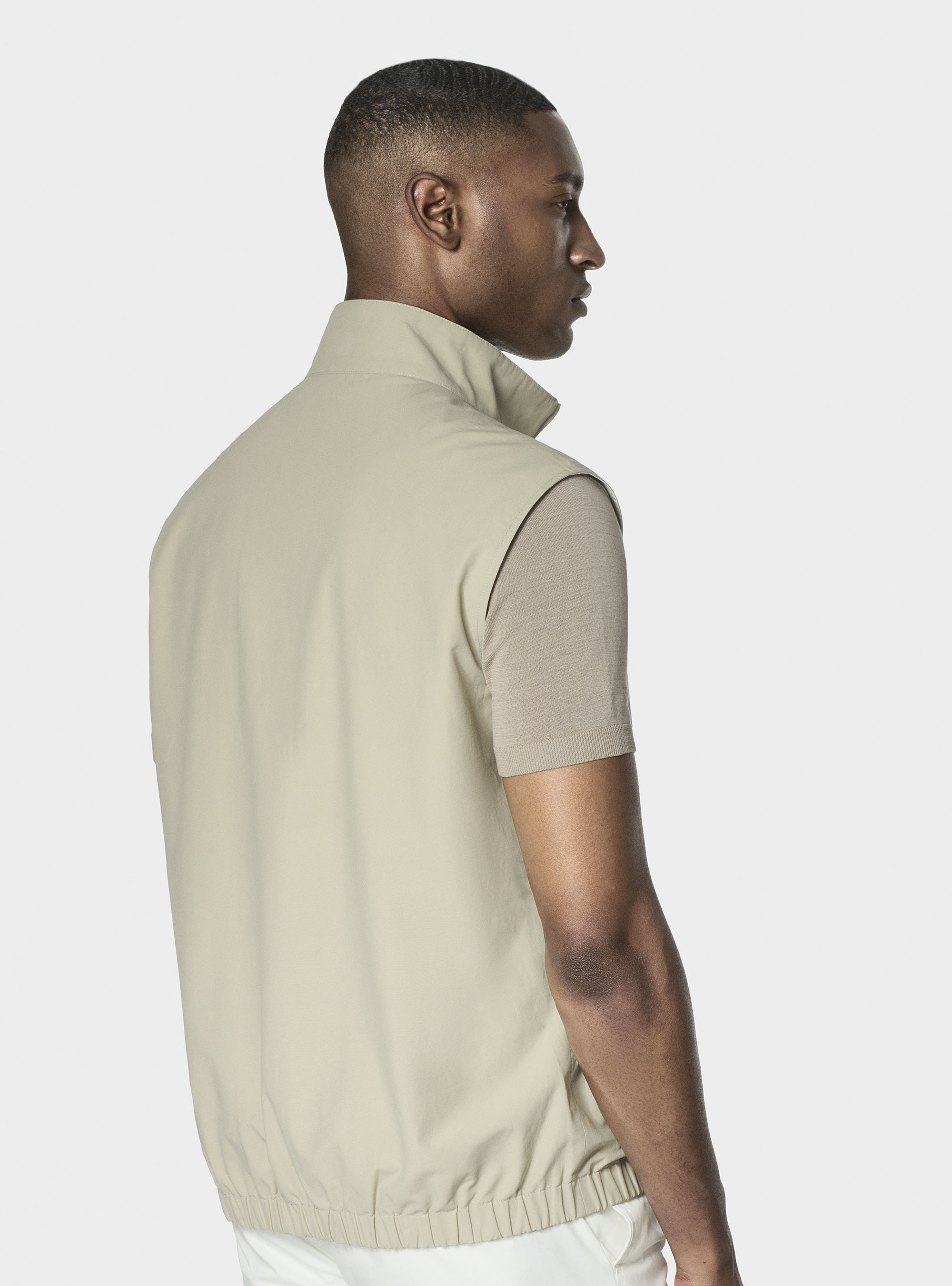 Smanicato reversibile in misto cotone, SABBIA