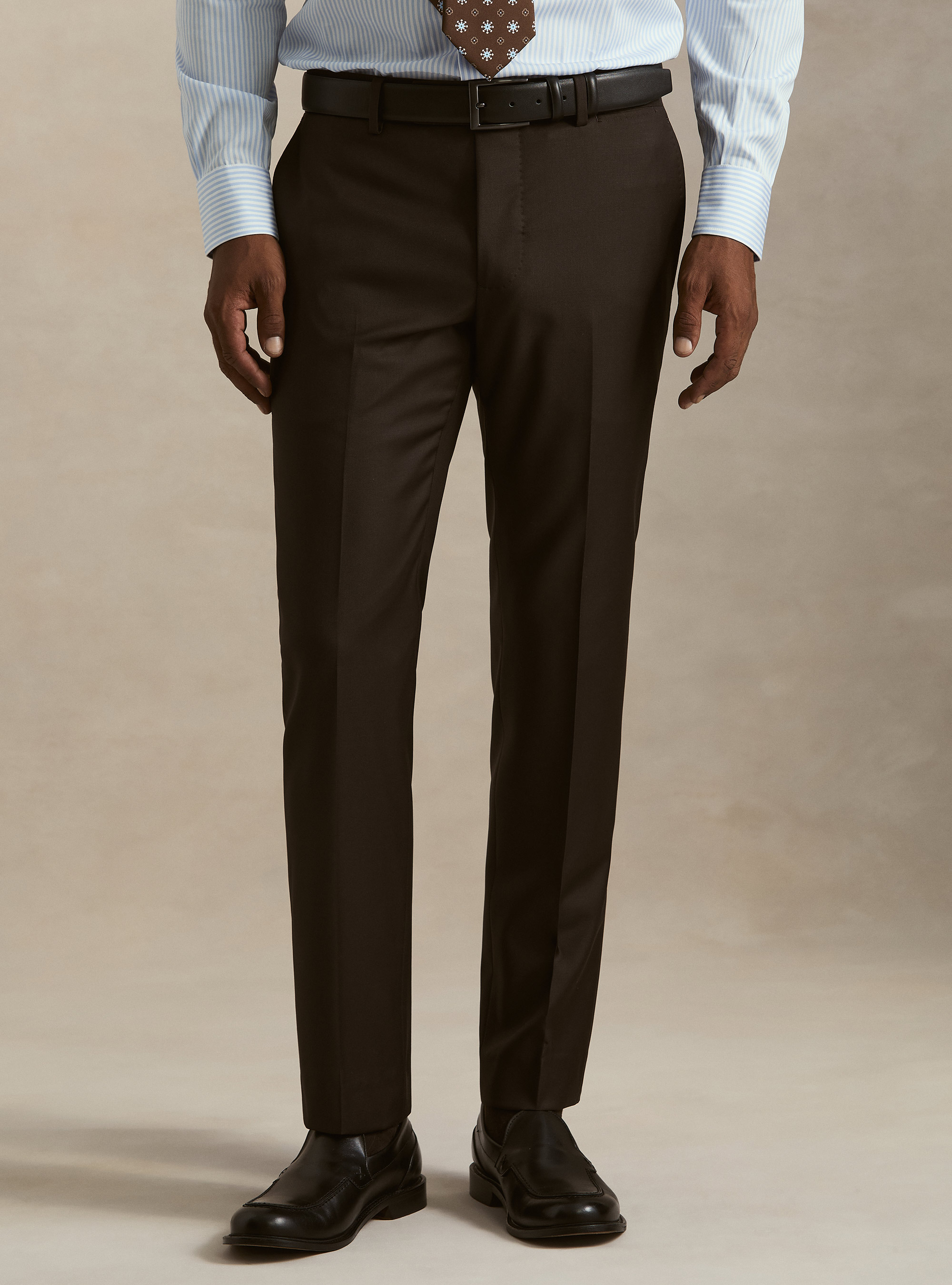 Pantaloni per abito in pura lana Vitale Barberis Canonico, MARRONE 0508C