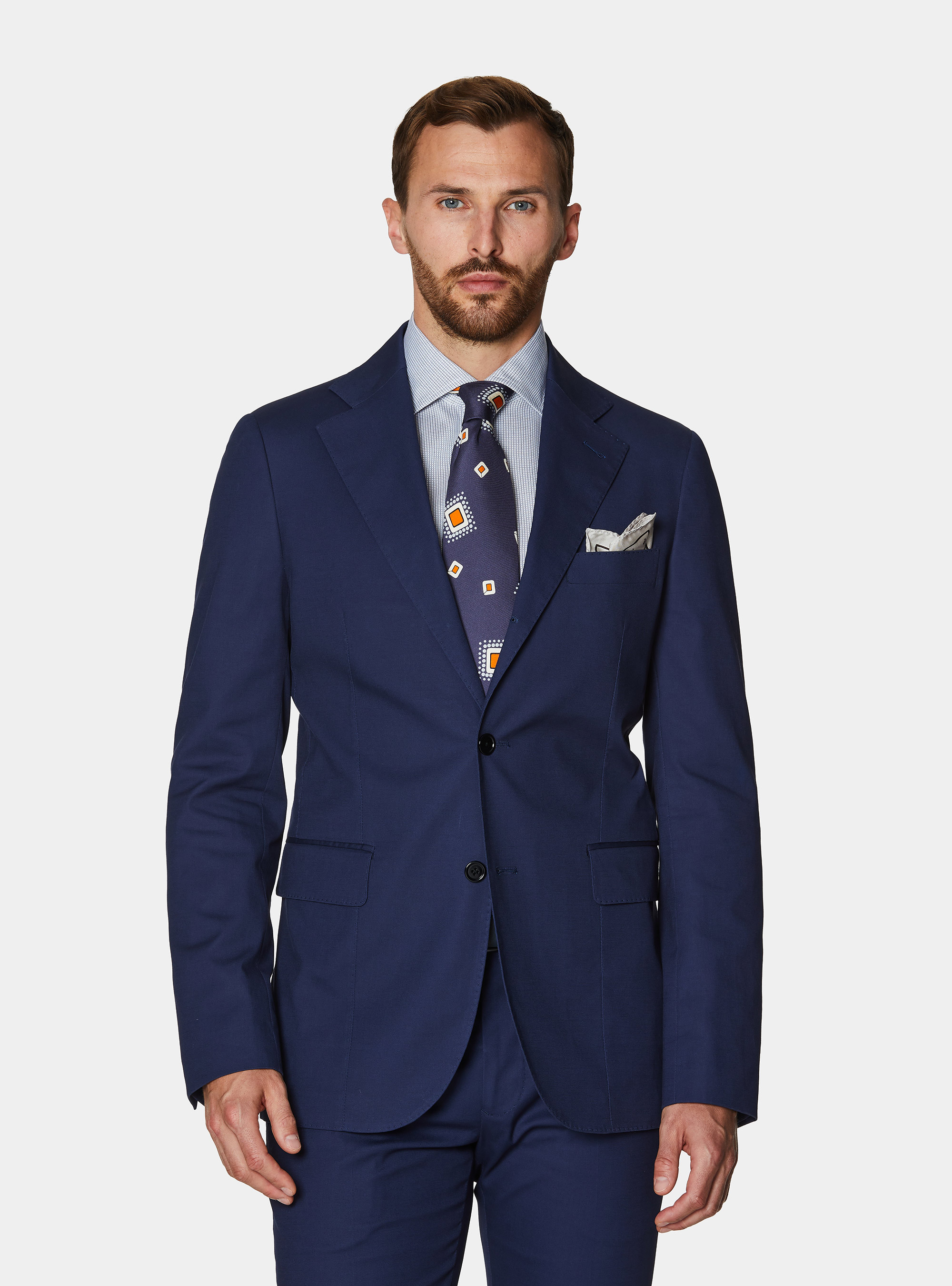 Giacca abito in cotone, BLU