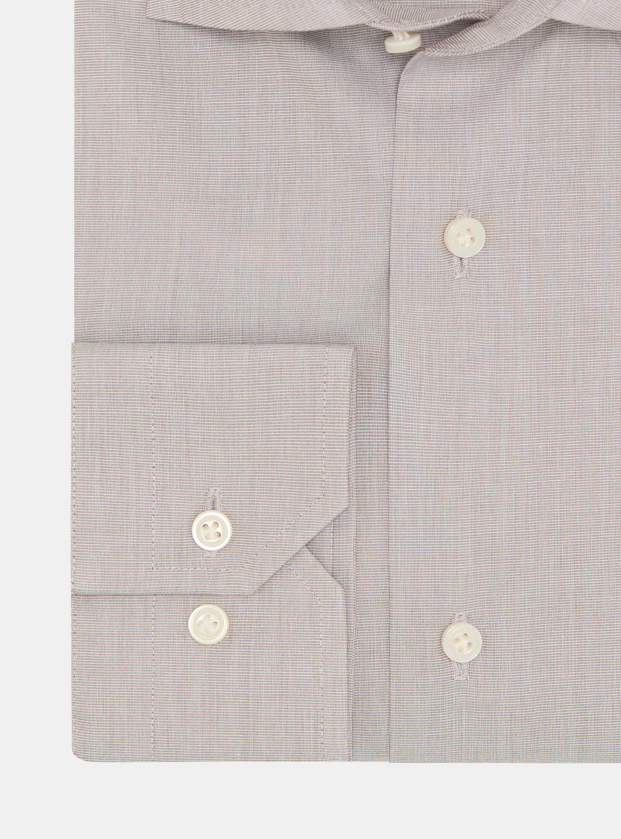 Camicia in cotone fil a fil, FANGO