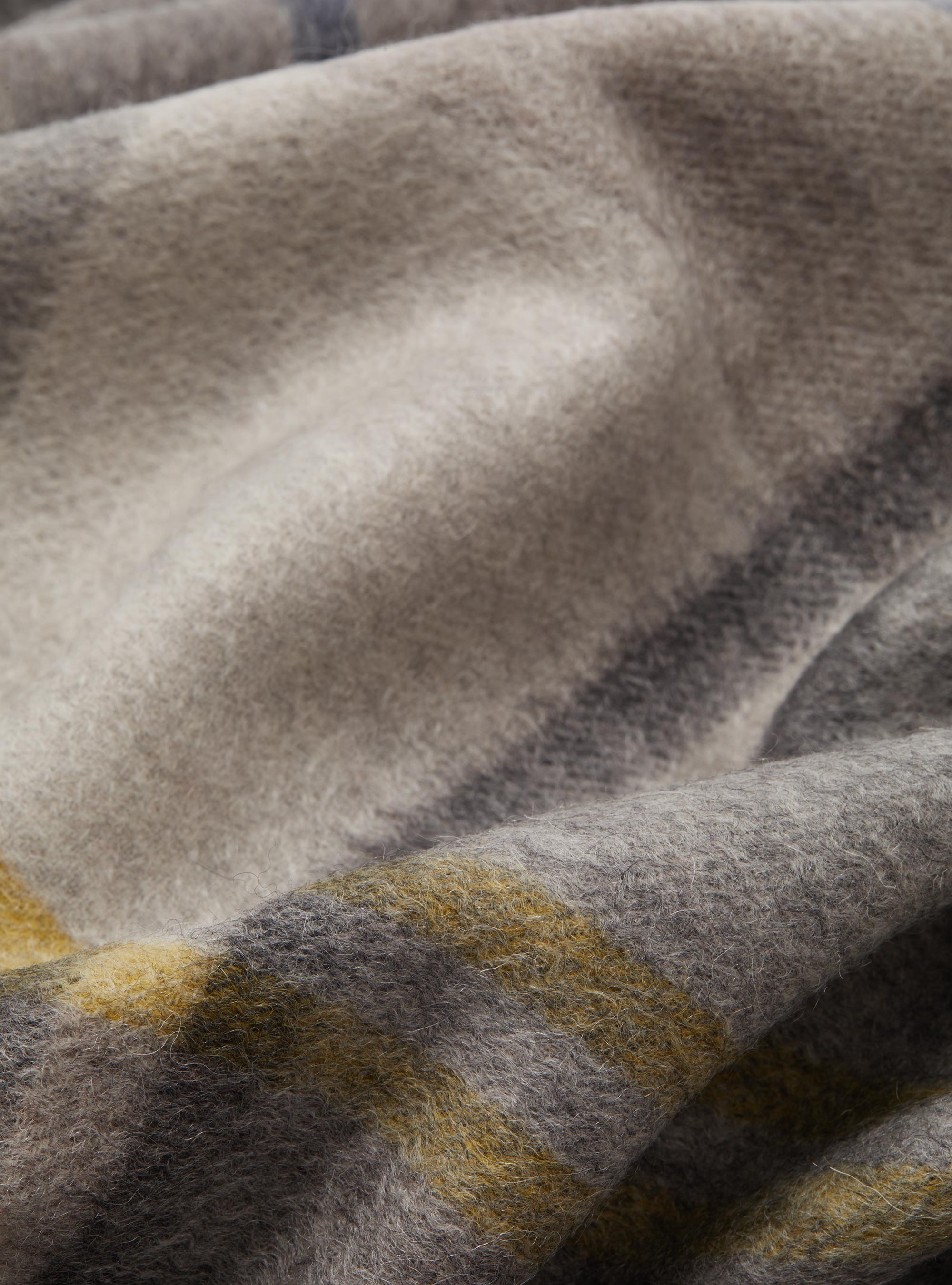Sciarpa a quadri in lana e cashmere, GRIGIO CHIARO