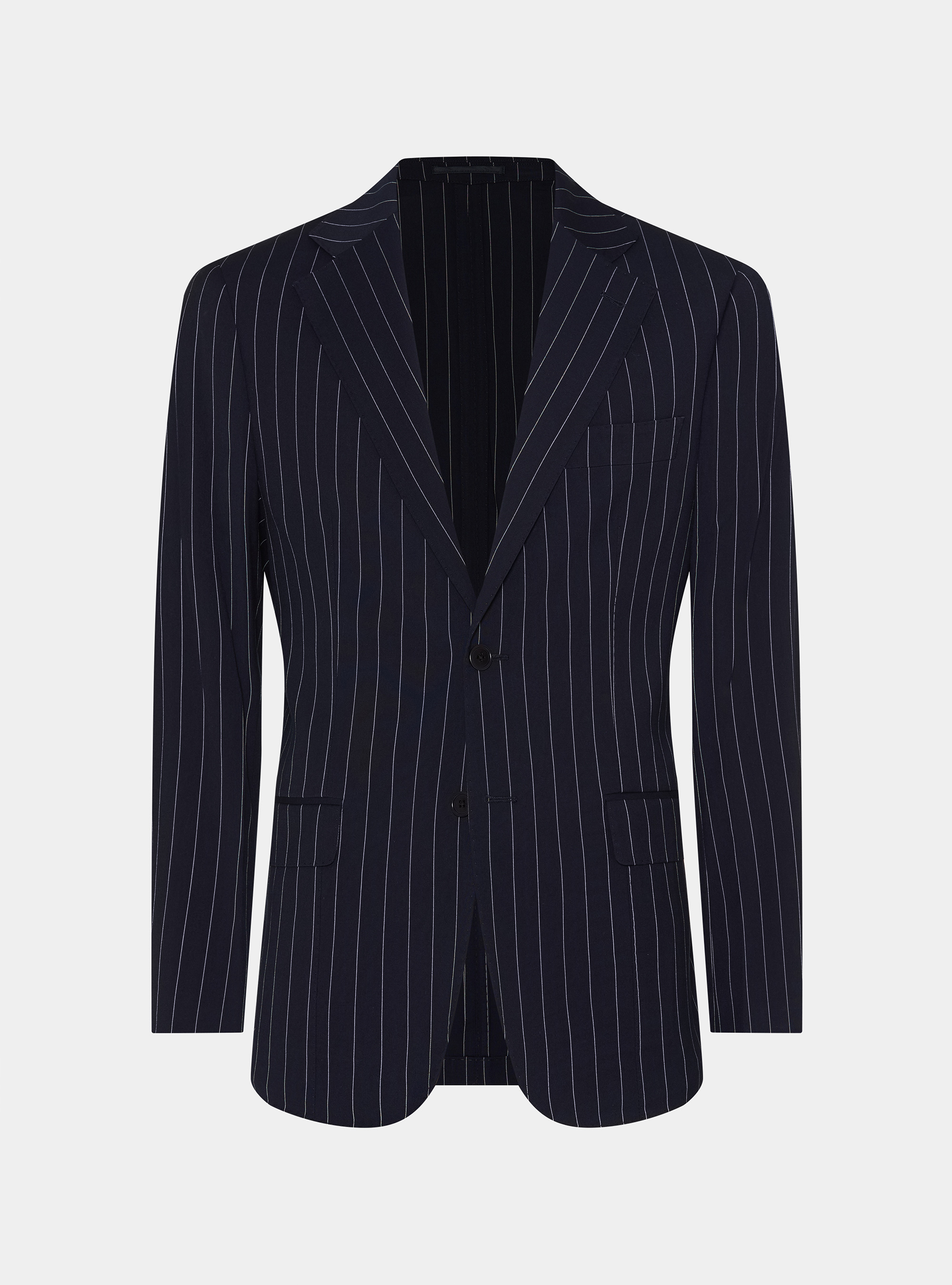 Giacca abito monopetto gessato, BLU NAVY