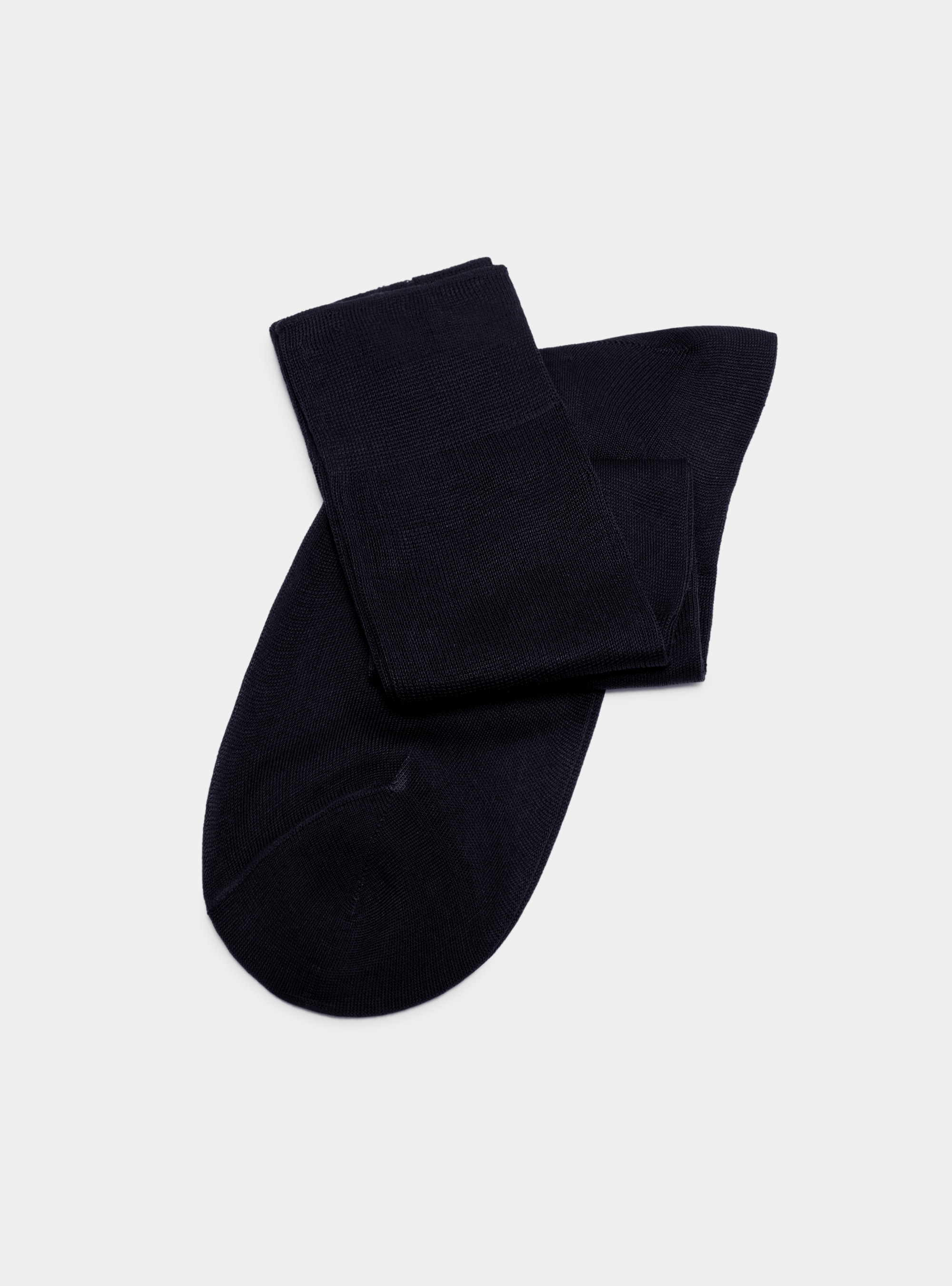 Calze lunghe in filo di scozia, BLU NAVY