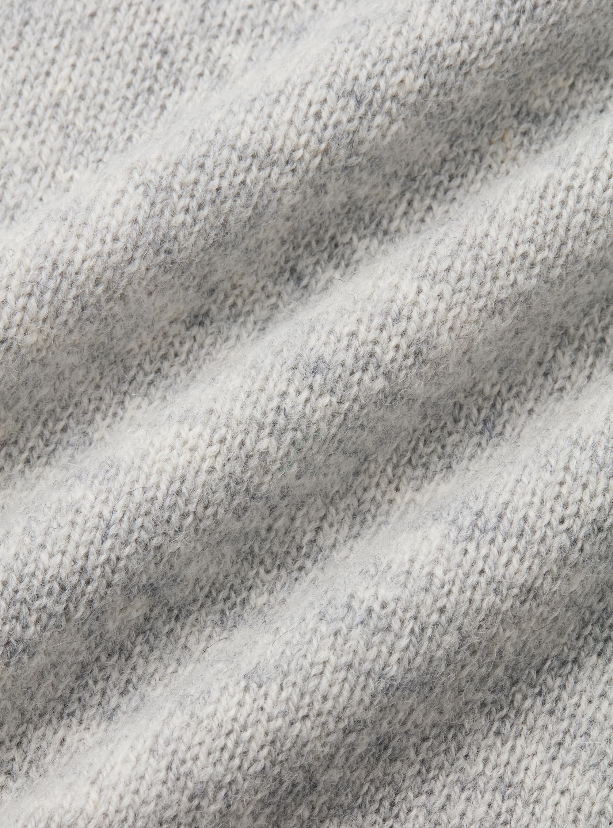 Maglia girocollo in pura lana shetland, GRIGIO CHIARO MELANGE