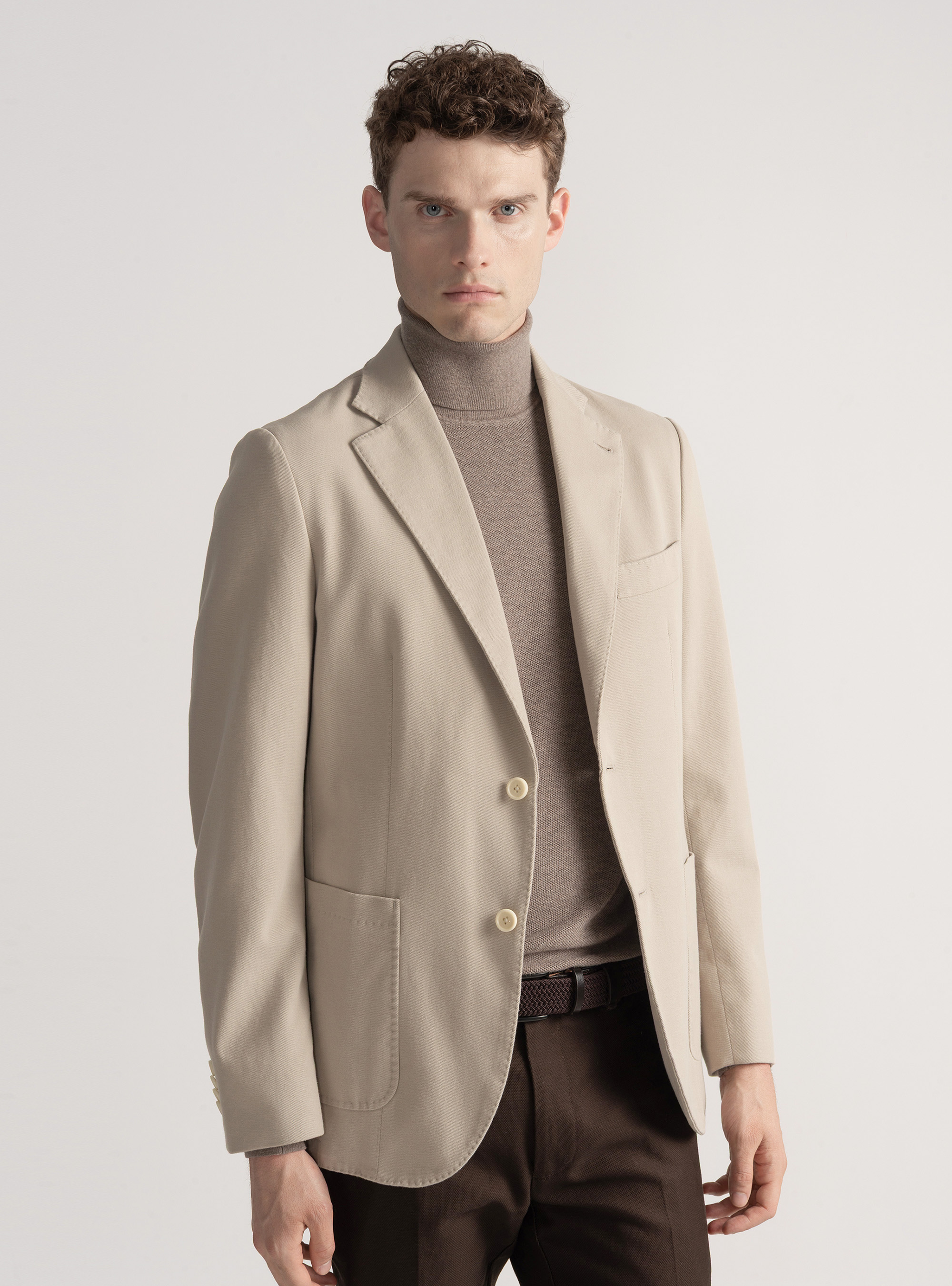 Giacca in cotone e cashmere, ECRU